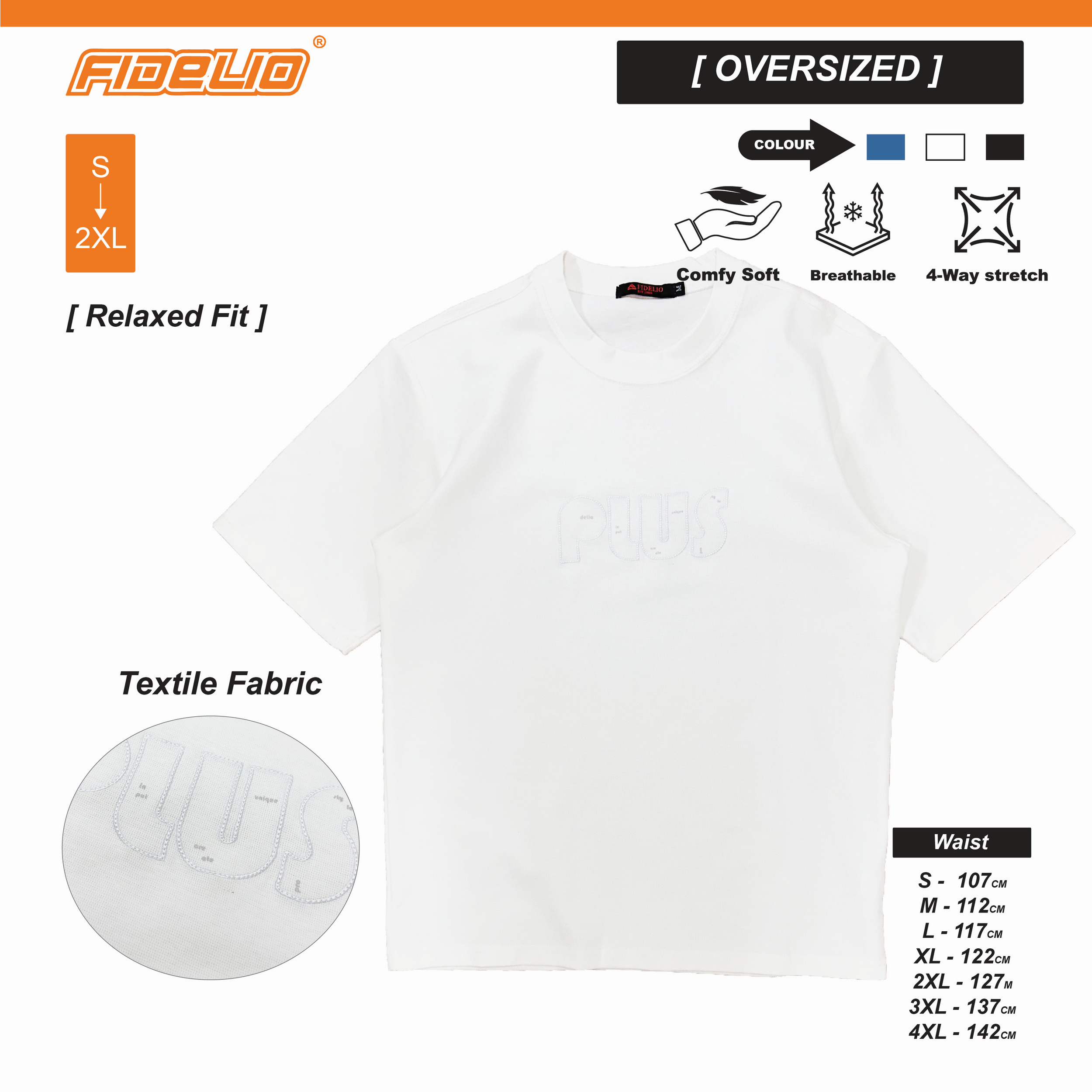 Fidelio Embroidery Oversizes Tee - White