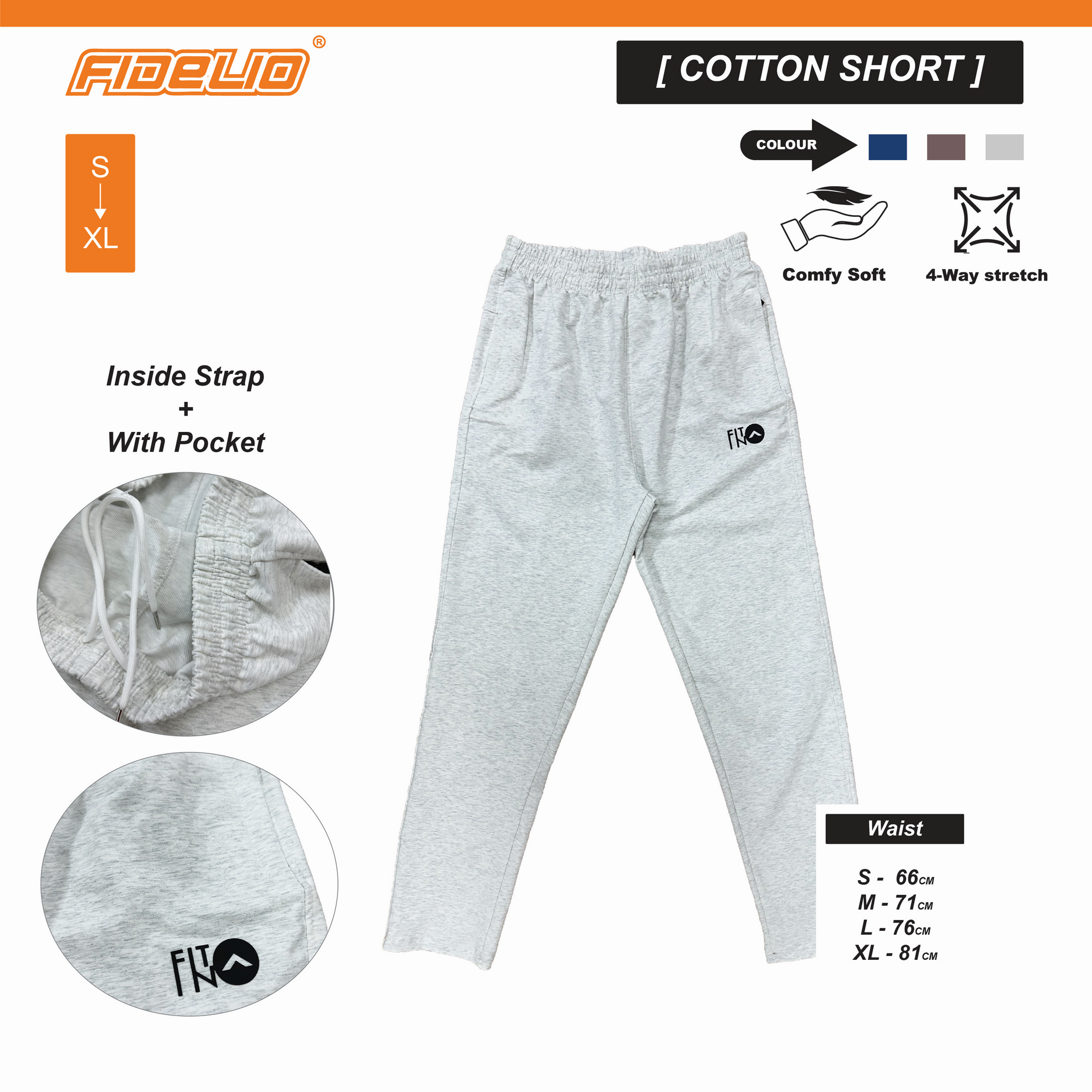 FIT IN Relax Fit Sweat Pants - White
