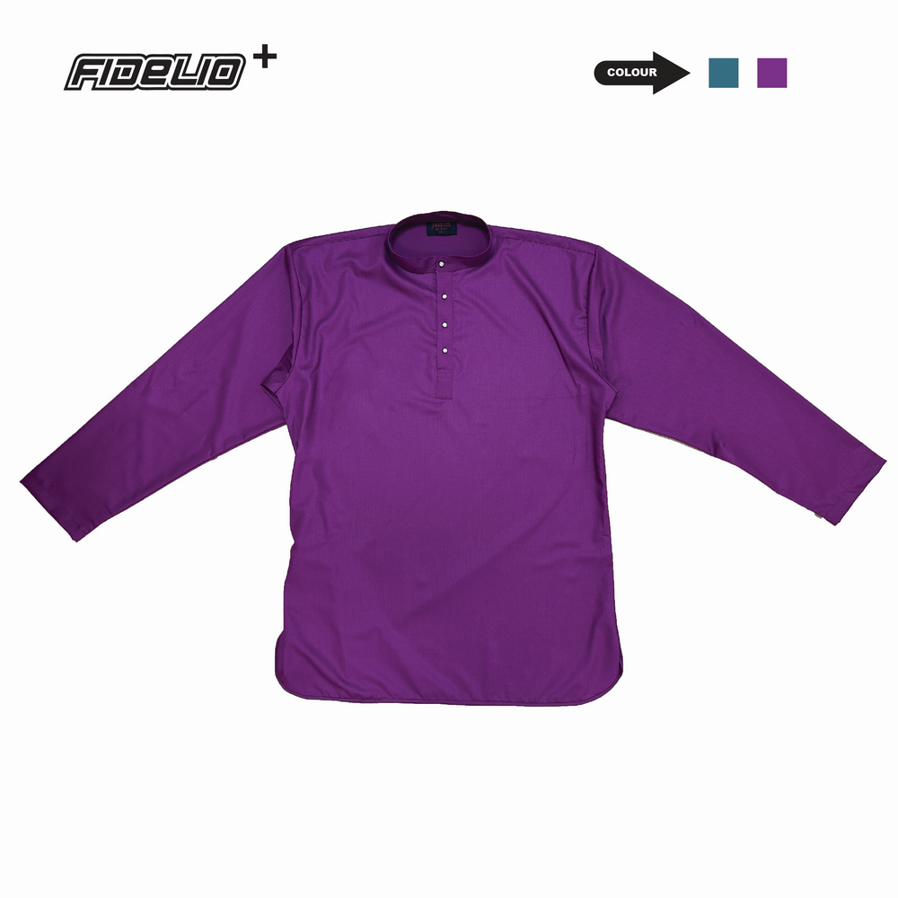 JASPAR Plus Size Modern Cekak Musang Kurta Tops -Purple