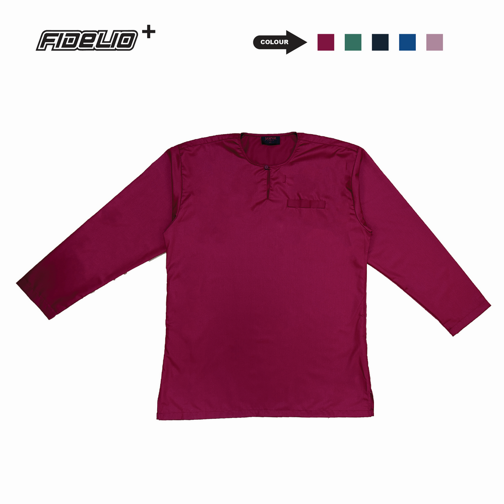 JASPAR Plus Size Teluk Belanga Kurta Tops -Maroon