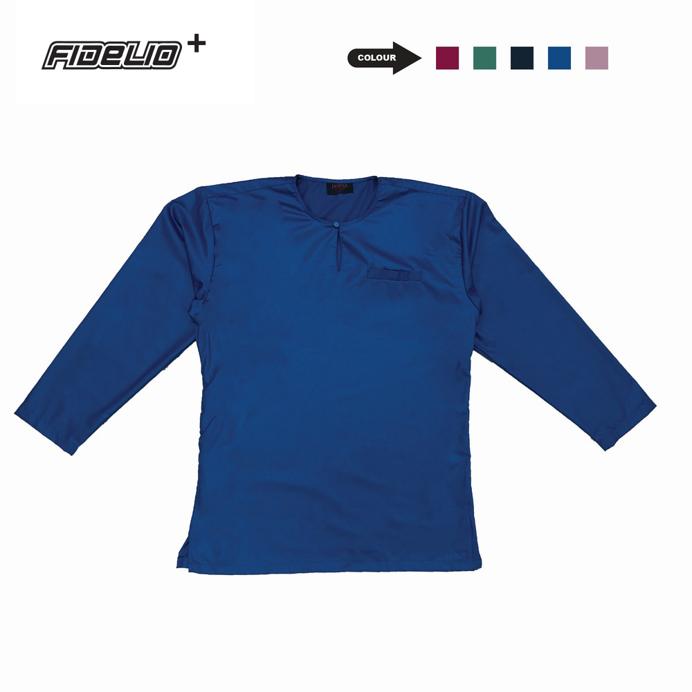 JASPAR Plus Size Teluk Belanga Kurta Tops -Blue