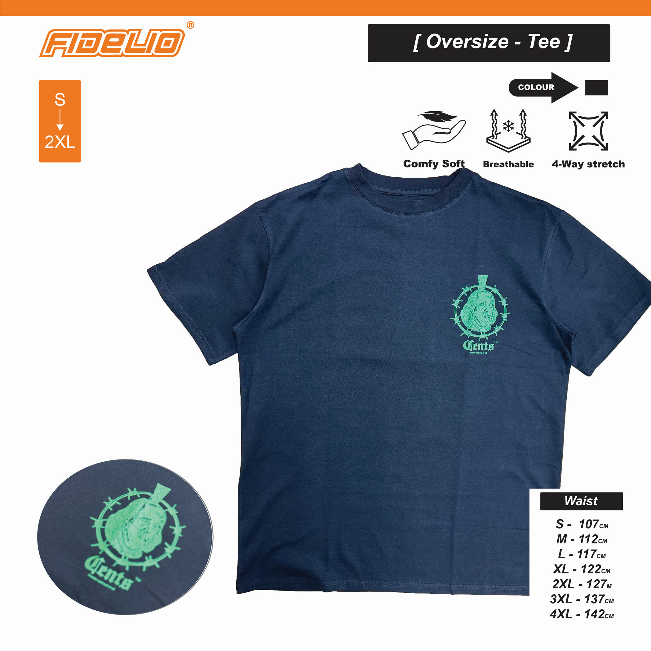 FIT IN EK Master and Evil Oversize Tees - Black