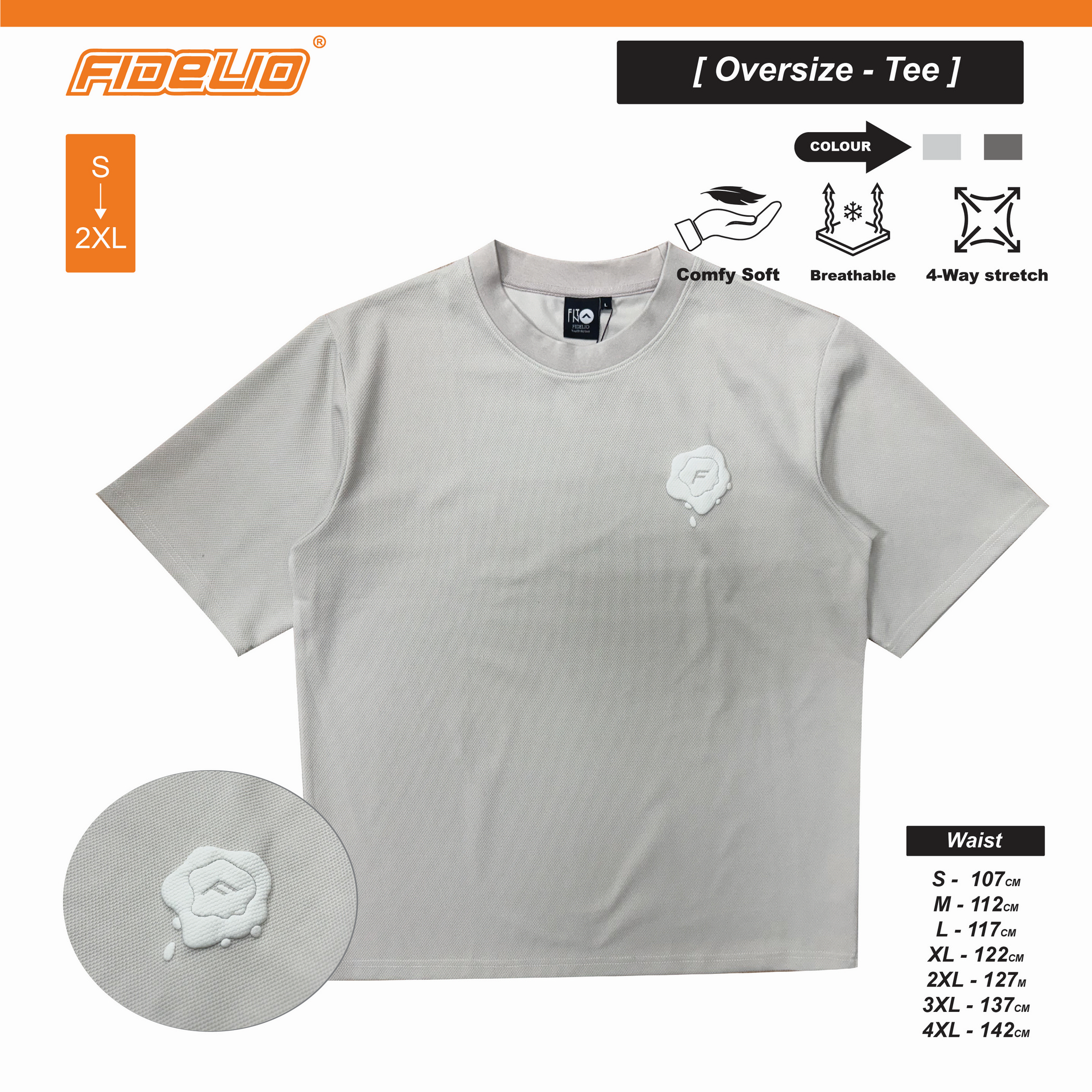 FIT IN Urban Ease Oversize Tee - Light Khaki