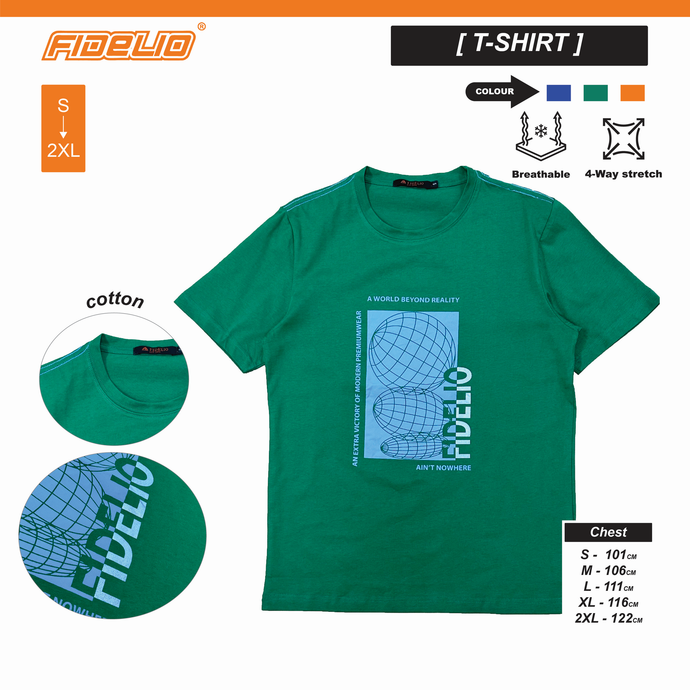 Fidelio World Beyond Reality Graphic Tees -Green