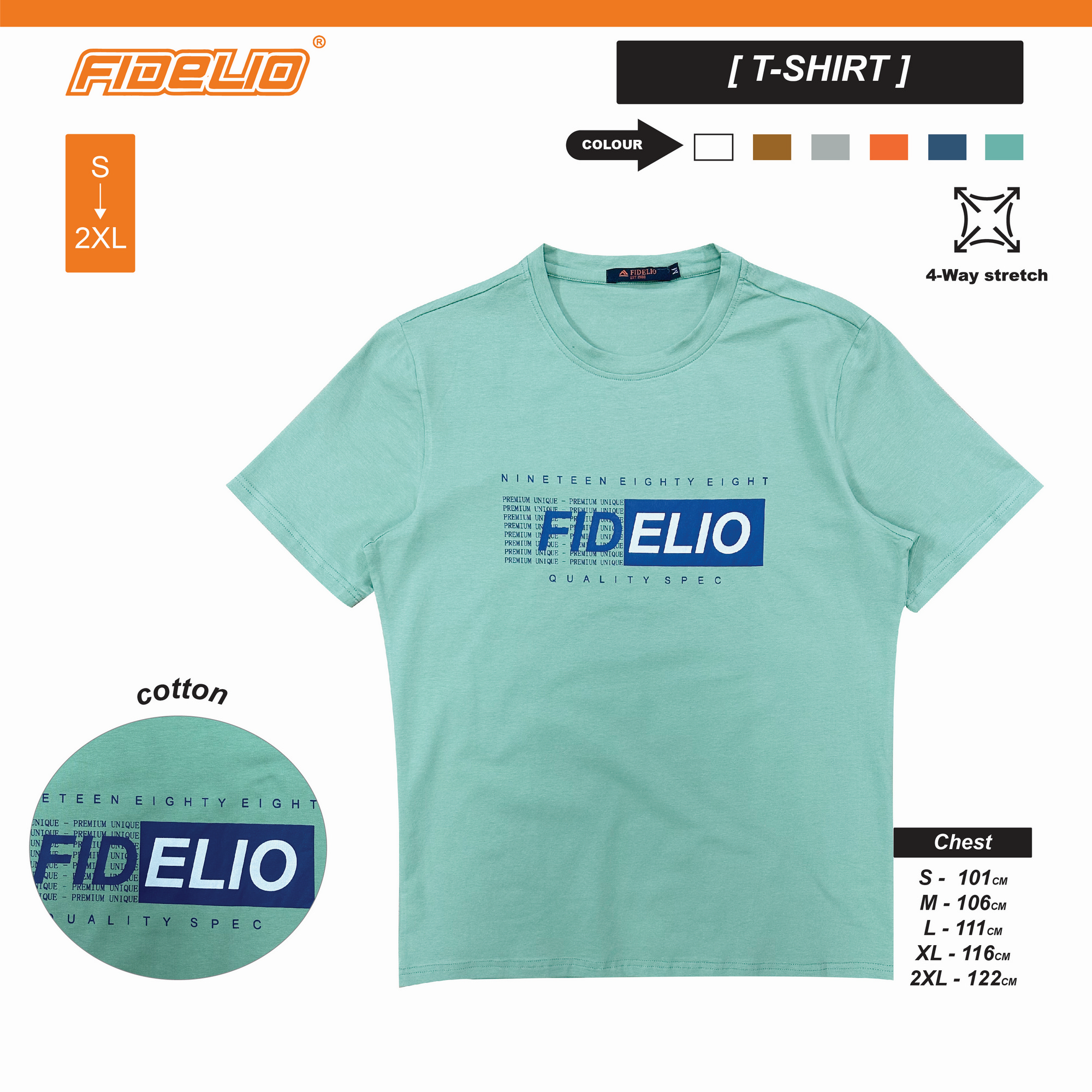 Fidelio Premium Unique Printed Tees - Green