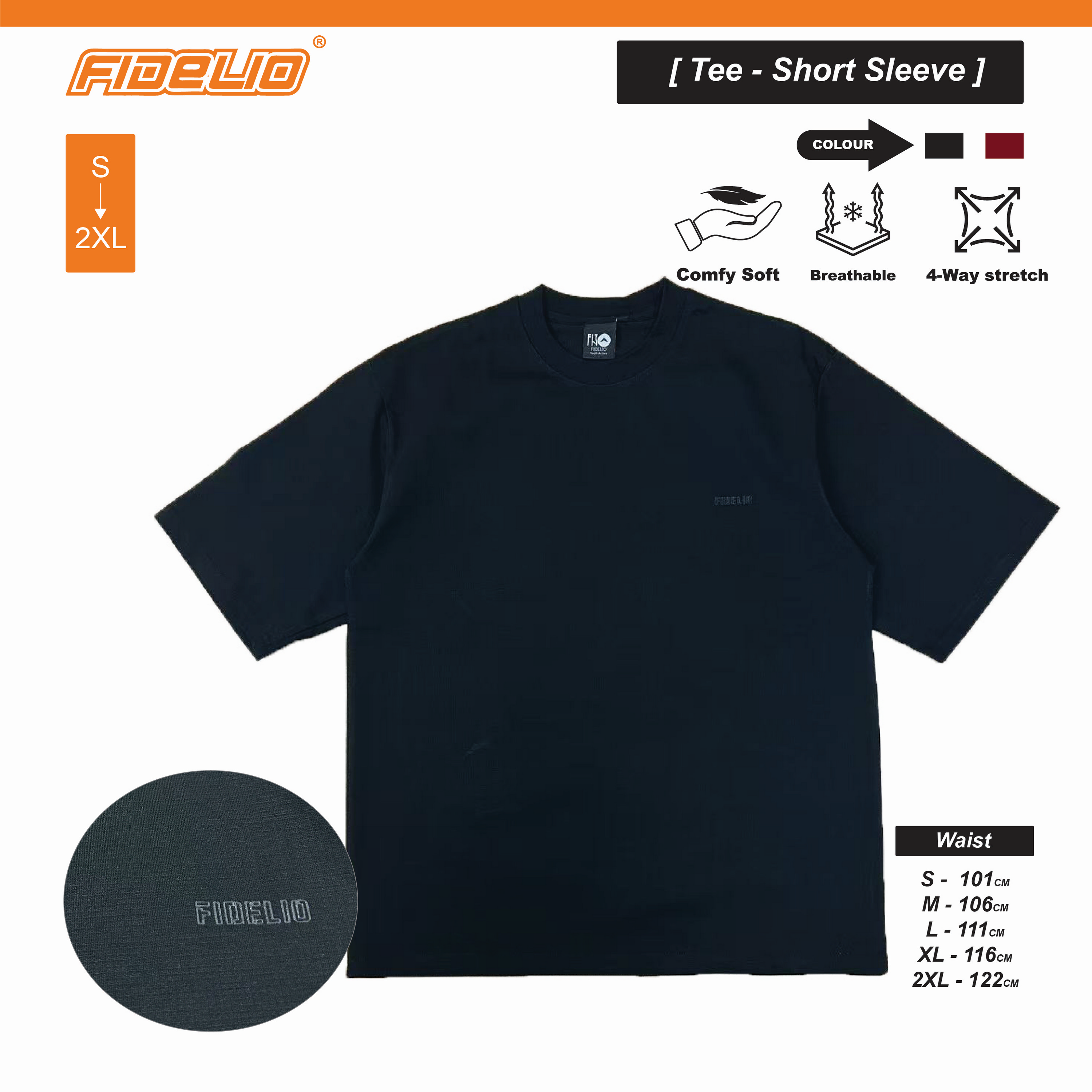 FIT IN Basic Oversized Tees -Black