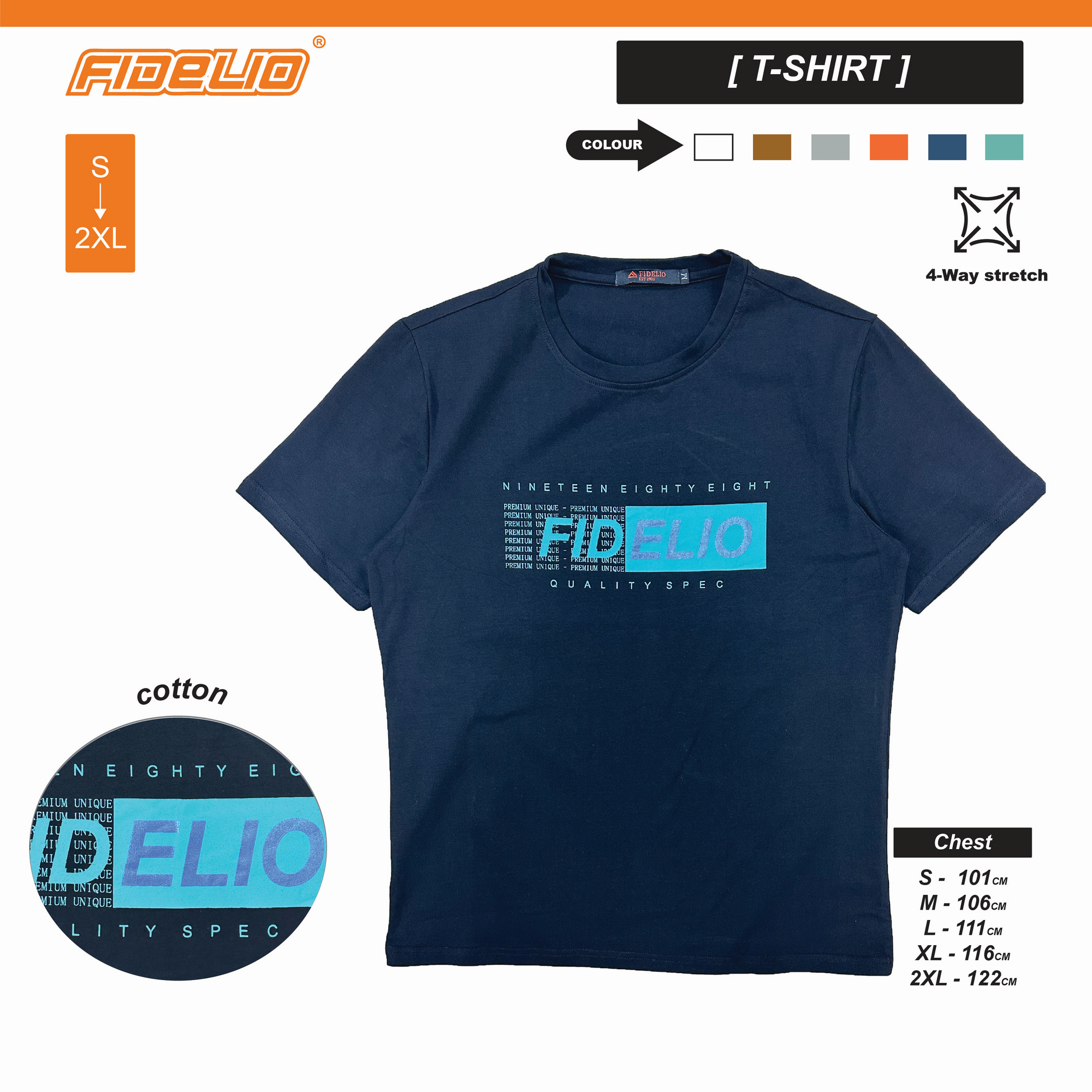 Fidelio Premium Unique Printed Tees - Black