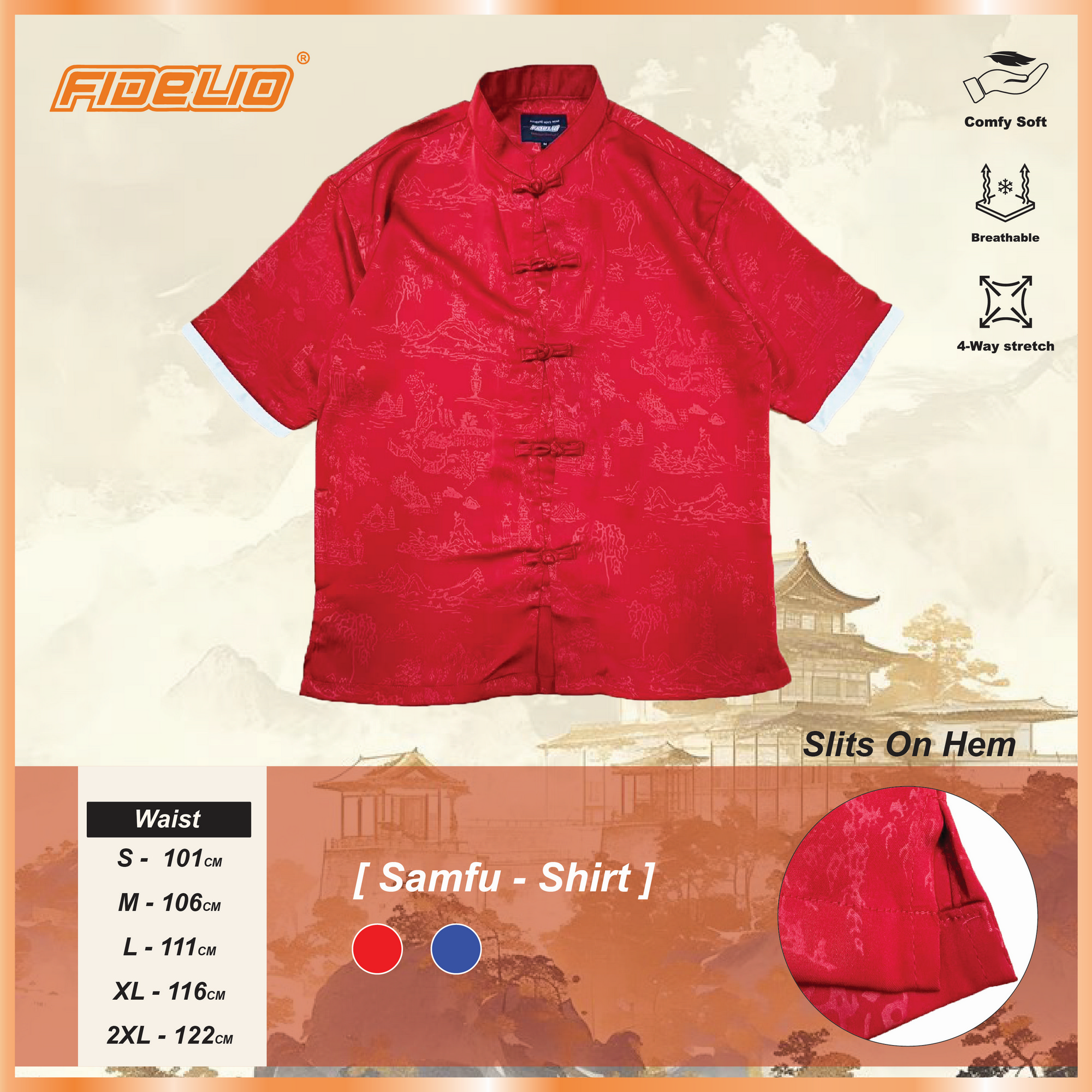 Fidelio Oriental Premium Samfu -Red