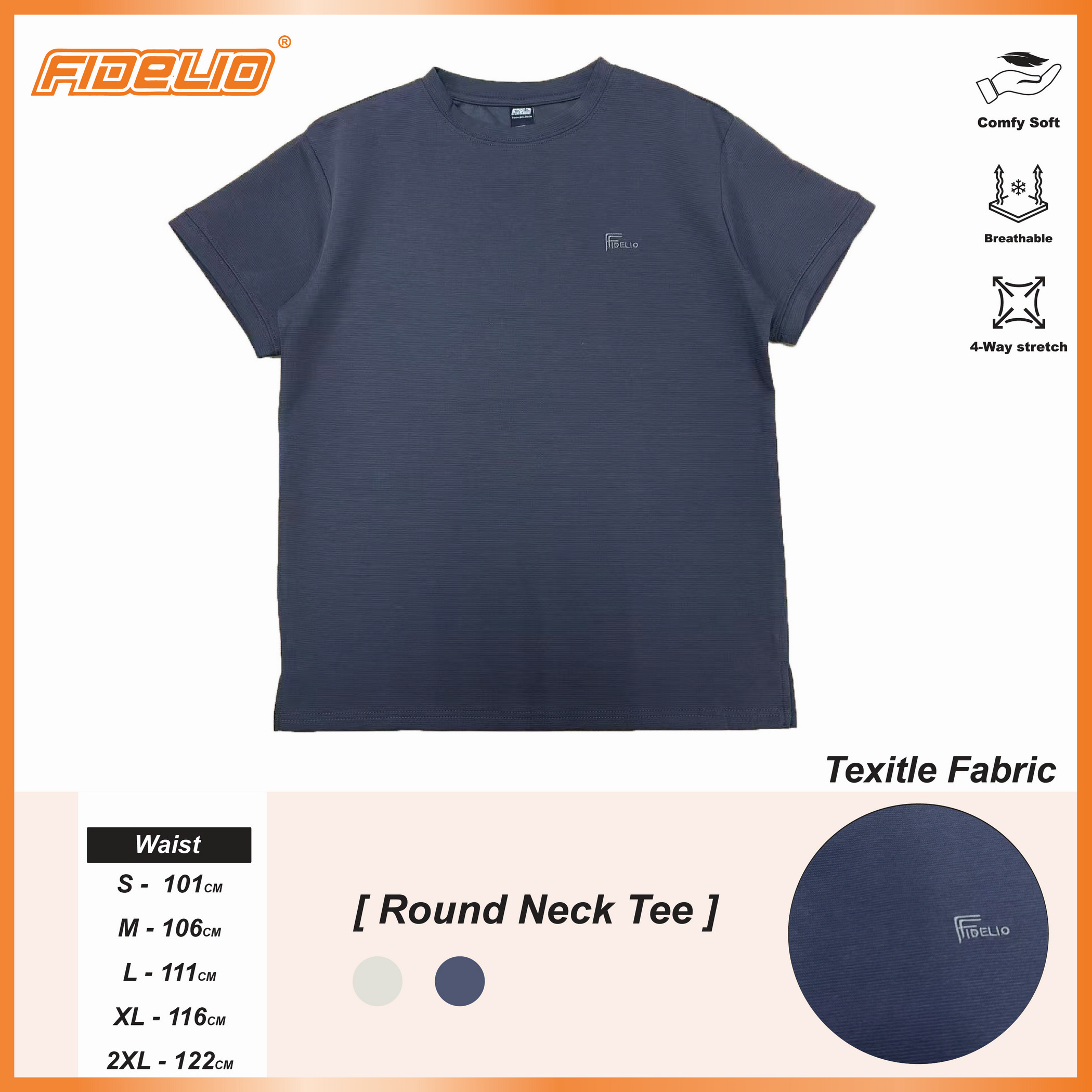 Fidelio Premium Tees -Dark Grey