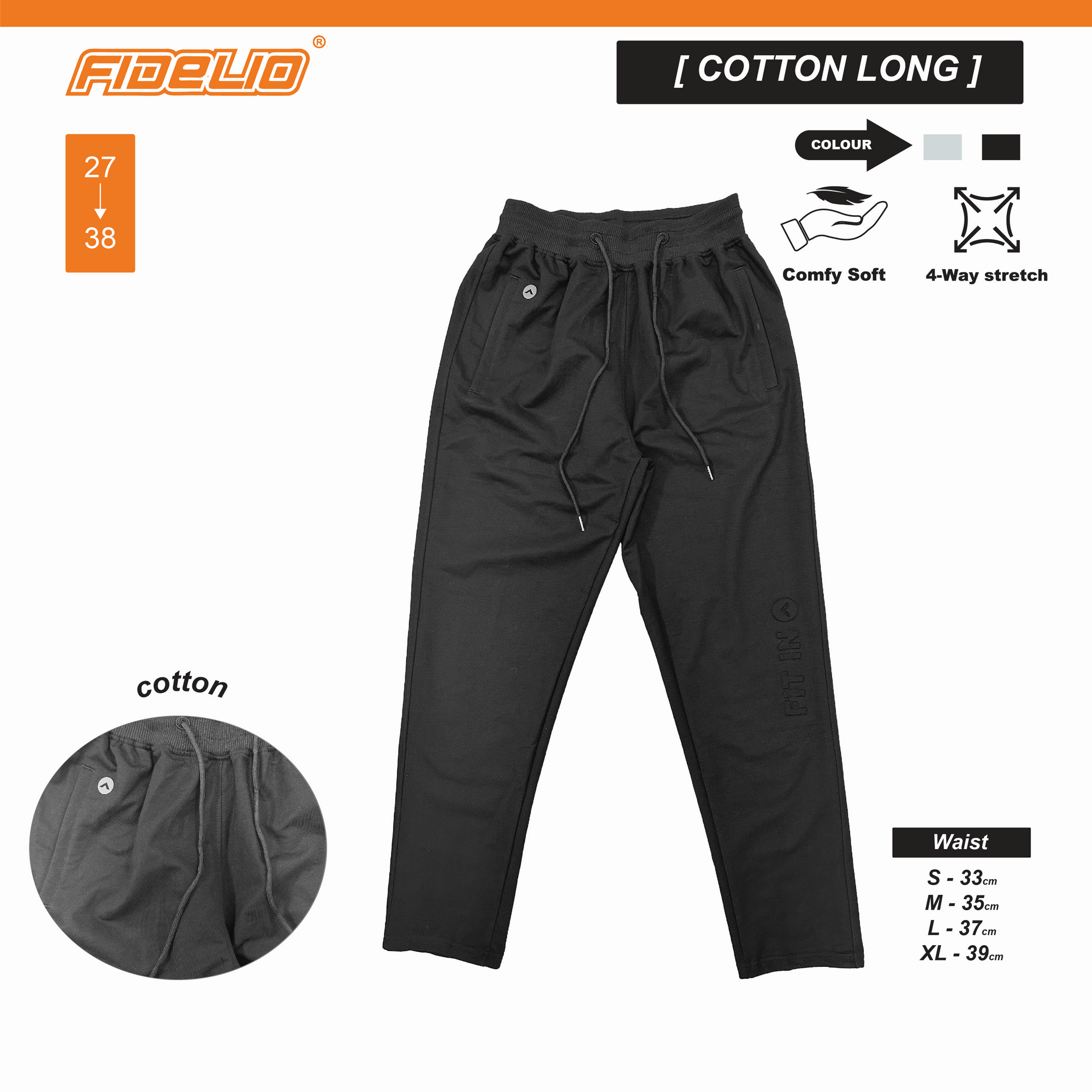 FIT IN Relaxed Sweat Pants - Black