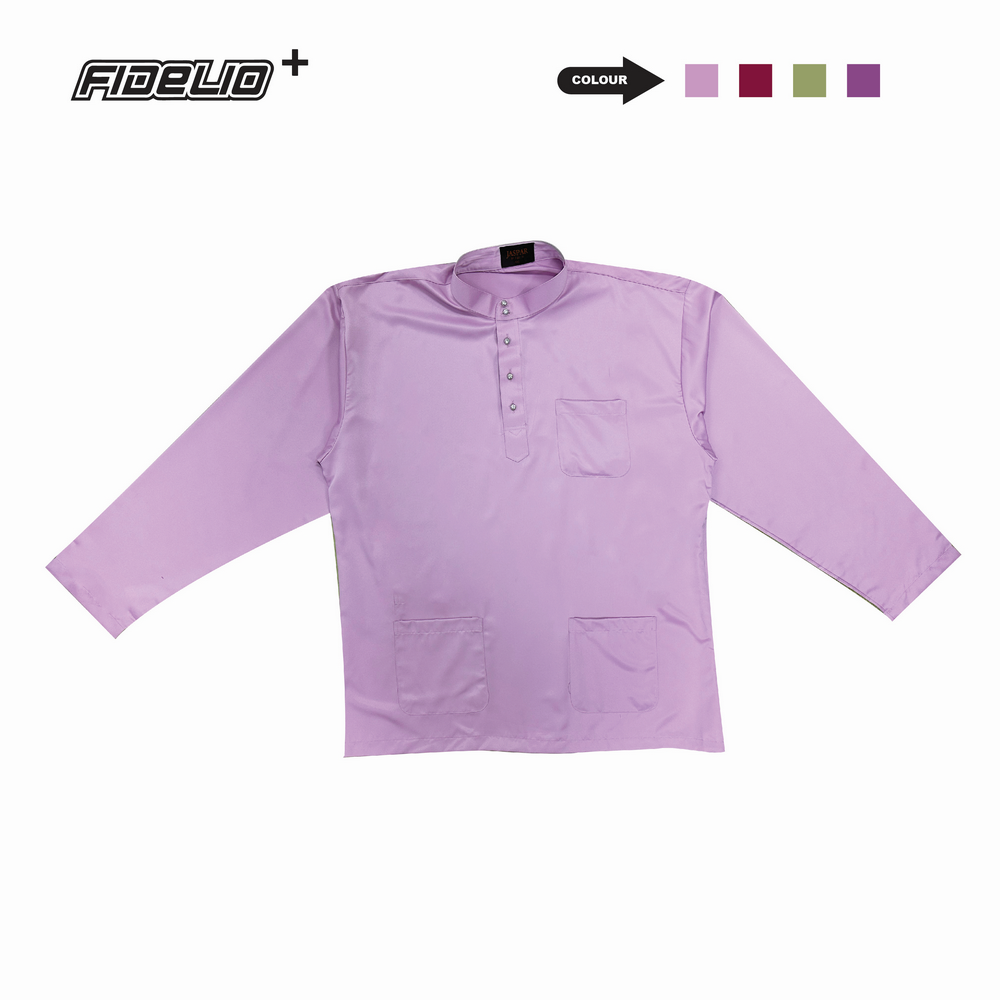 JASPAR Plus Size Modern Baju Melayu Cekak Musang -Light Purple