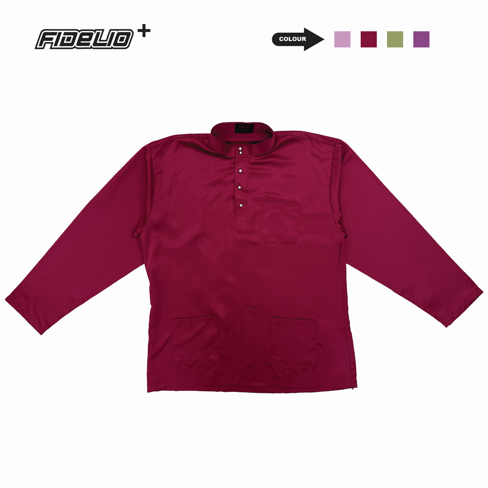 JASPAR Plus Size Modern Baju Melayu Cekak Musang -Red