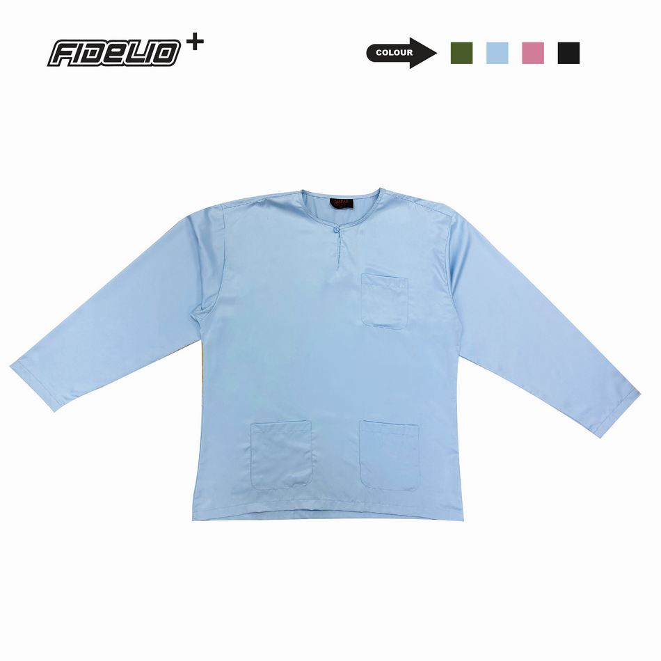 JASPAR Plus Size Modern Baju Johor Teluk Belanga -Light Blue