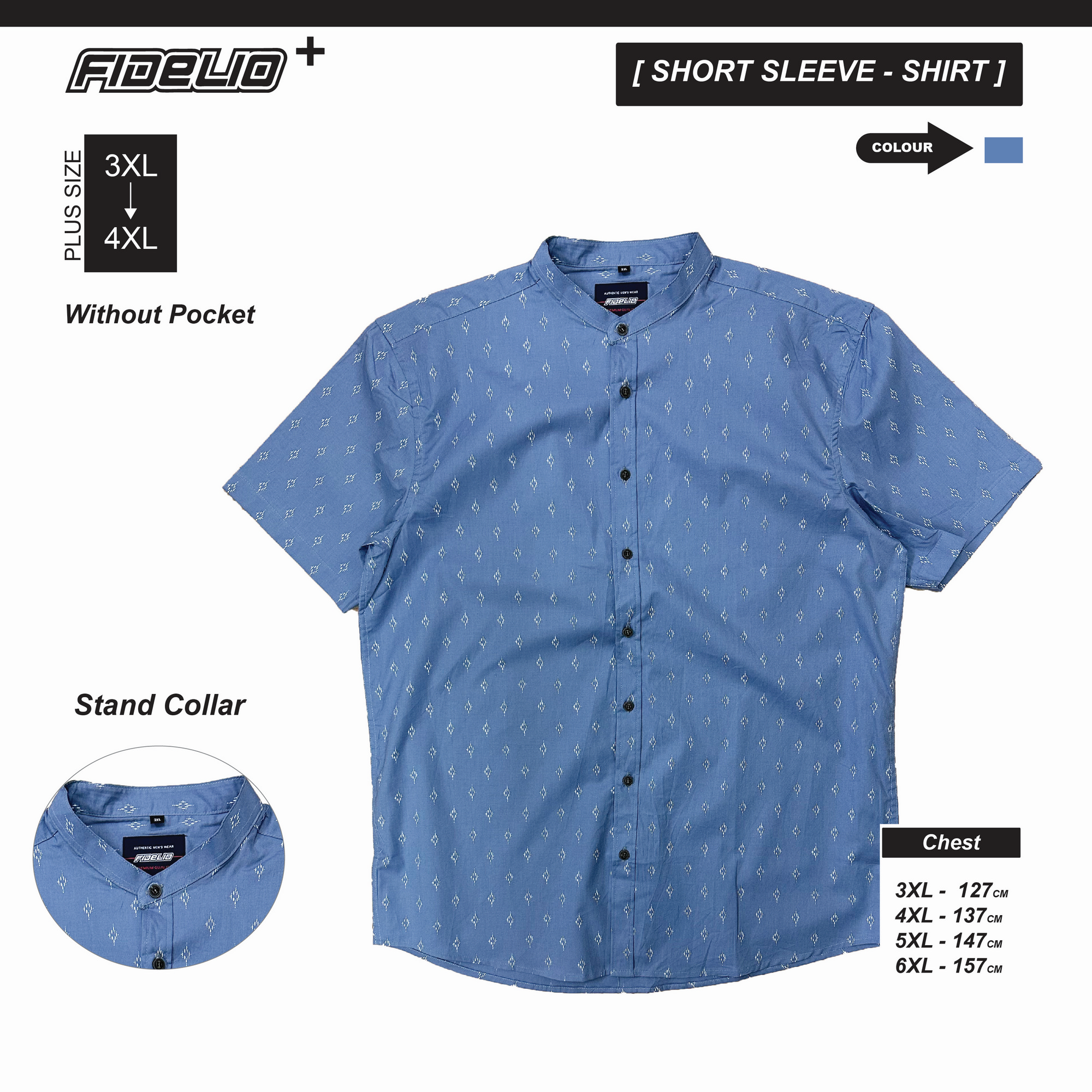 Fidelio LeafBreeze Print Short Sleeve Shirts - Blue