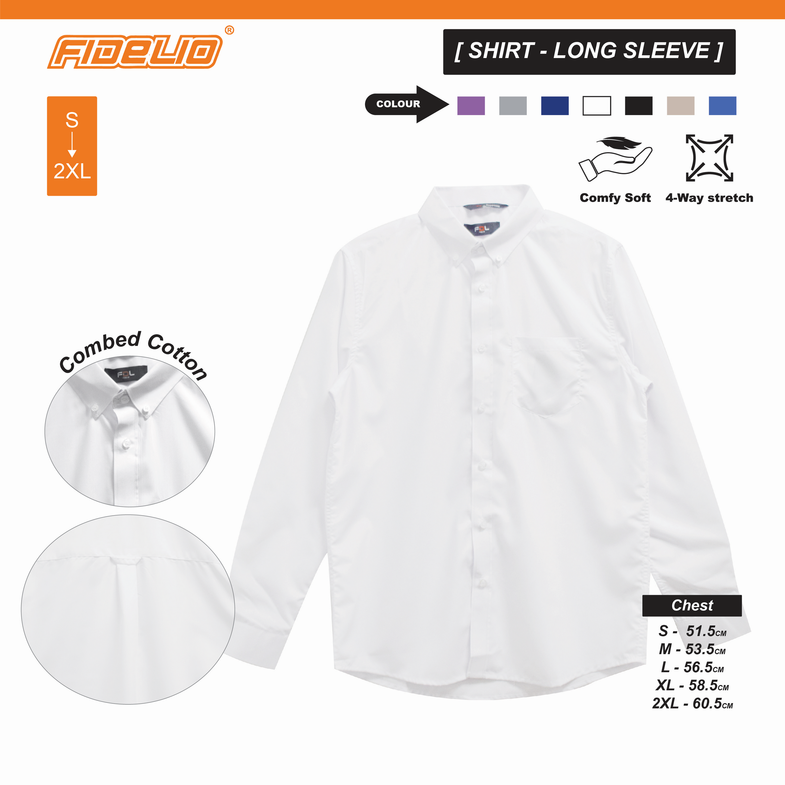 FDL Premium Business Shirts - Light Purple