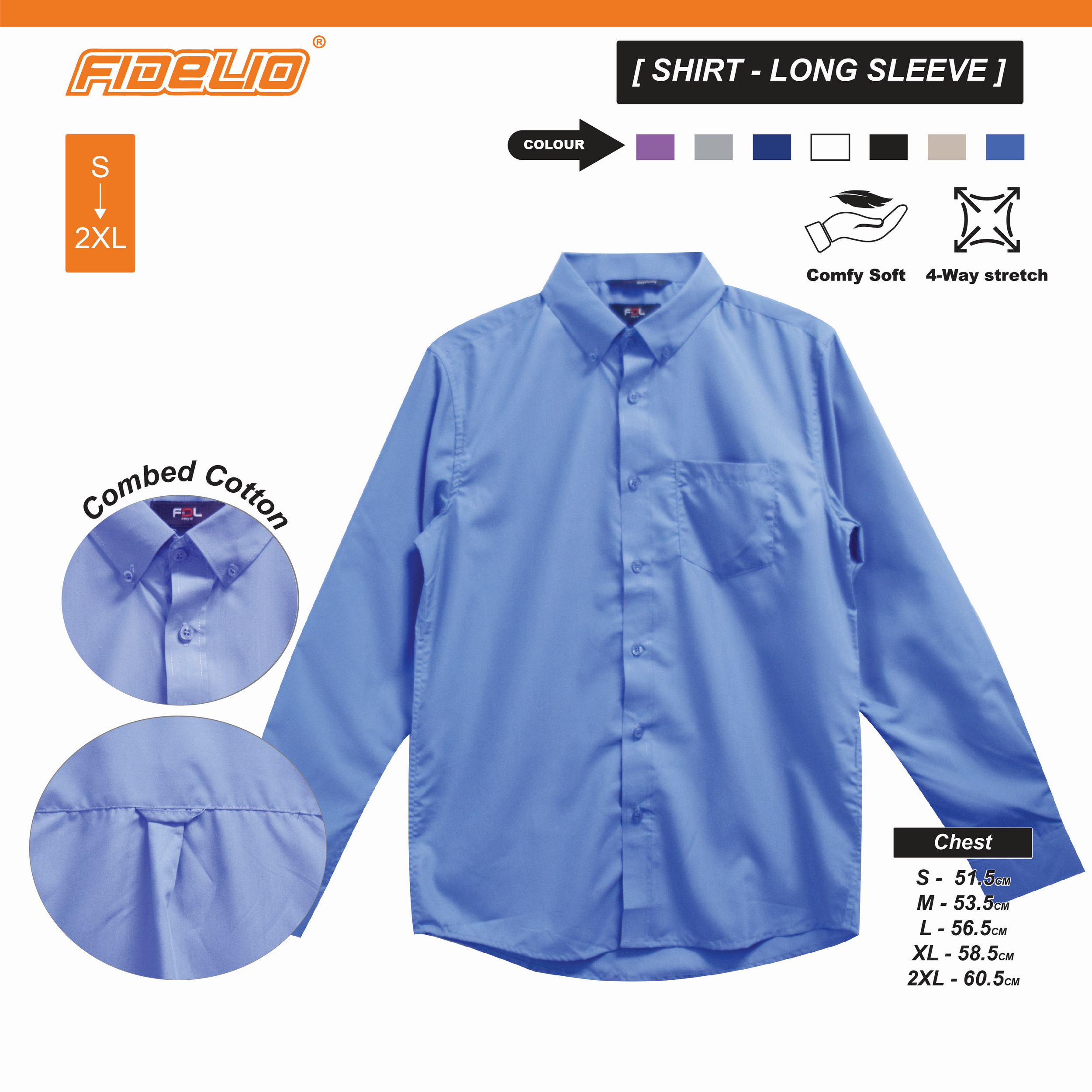 FDL Premium Business Shirts - Blue
