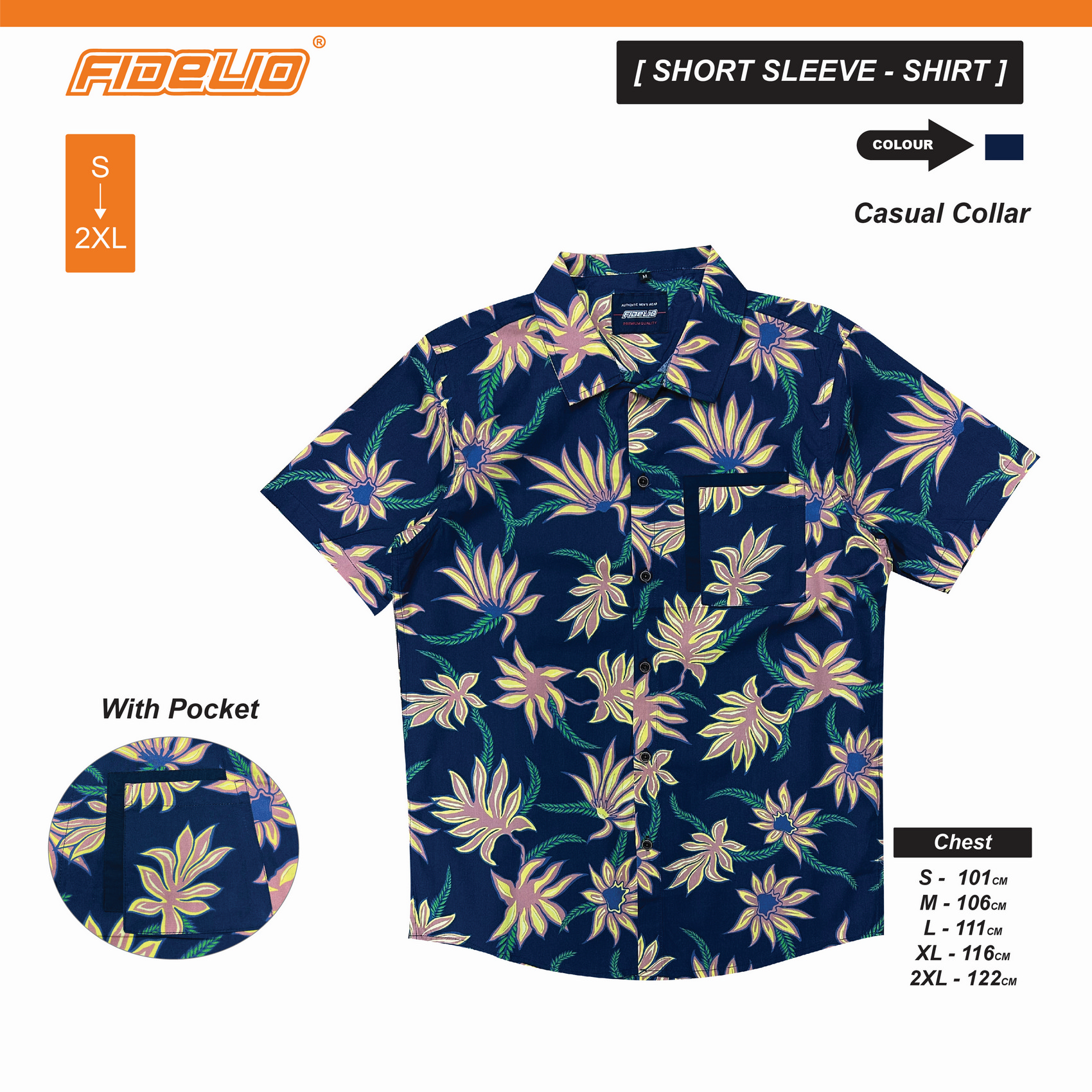 Fidelio Flora Graphic Short Sleeve Shirts - Navy