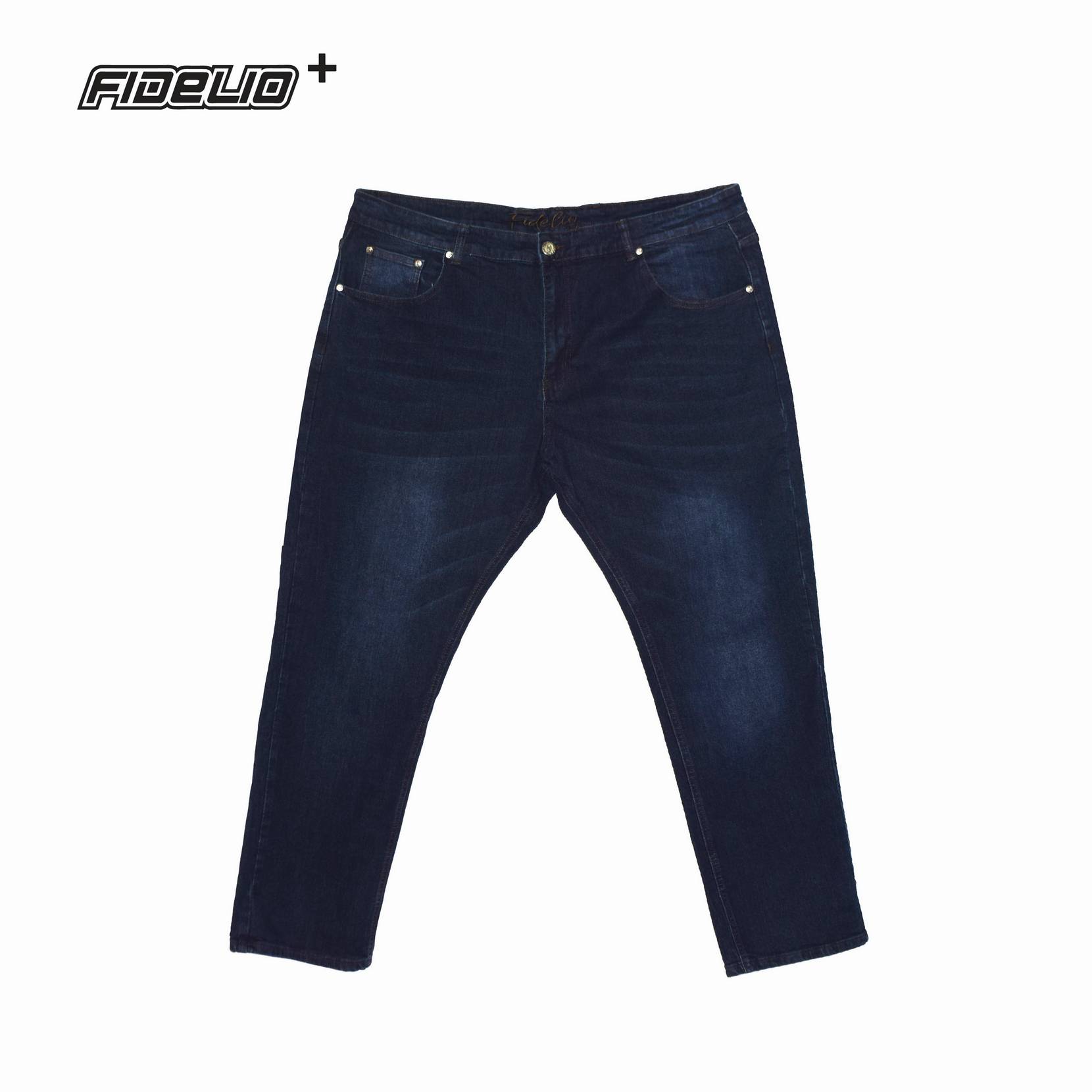 FIDELIO PLus Size Slim Fit X199 Washed Denim -Dark Blue