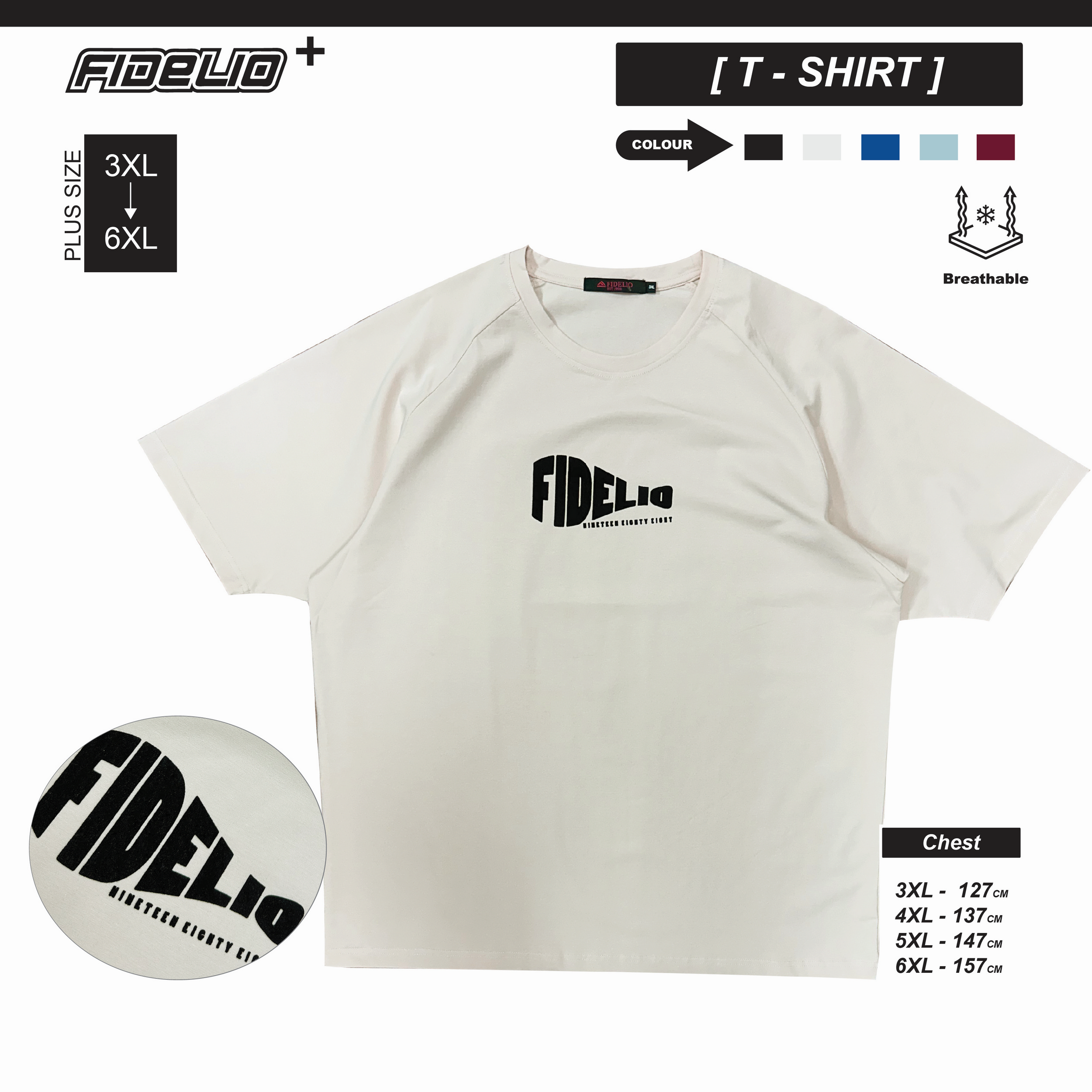 Fidelio Plus Size FIDELIO 1988 Printed Tees - Beige