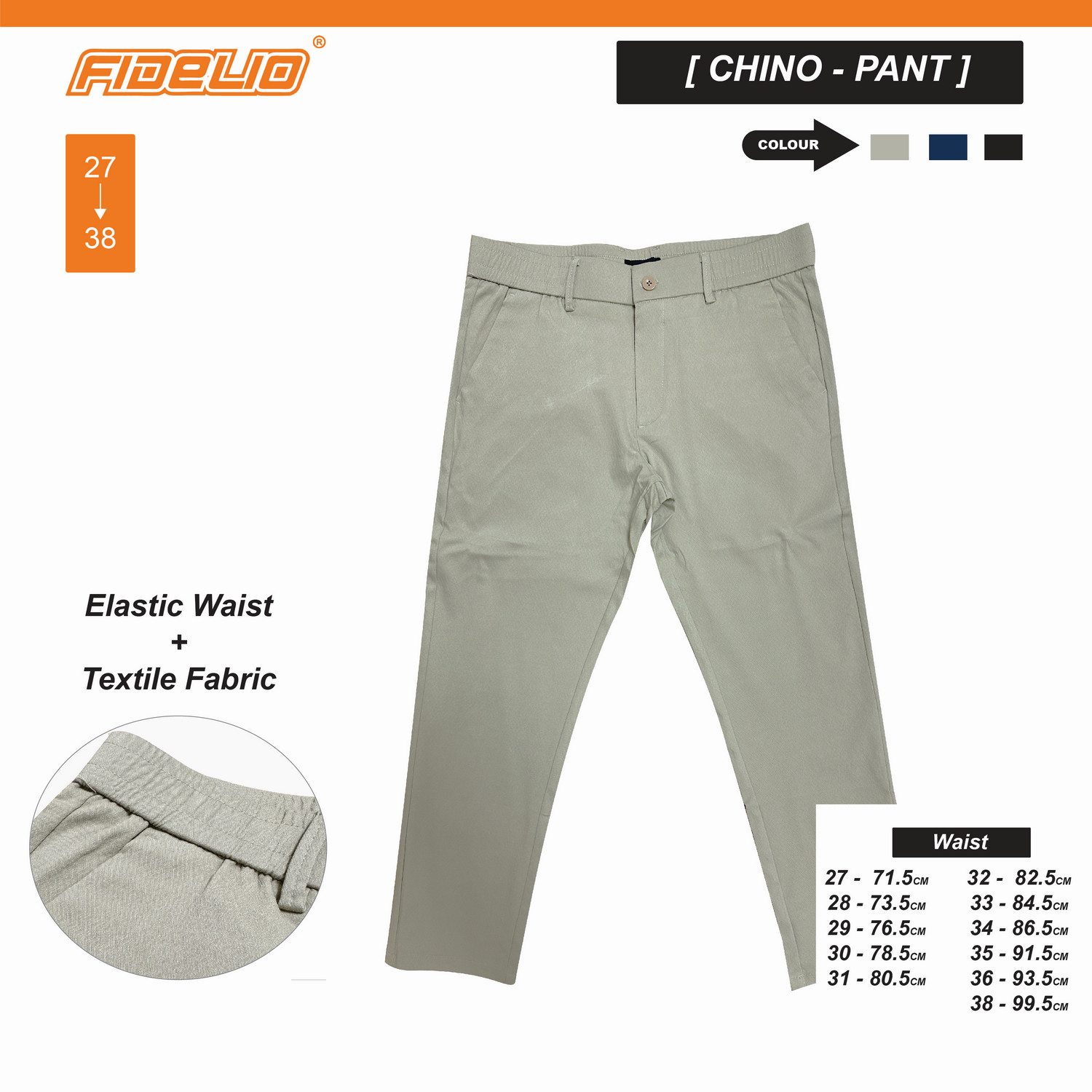 Fidelio Buttoned Cropped Pants -Khaki