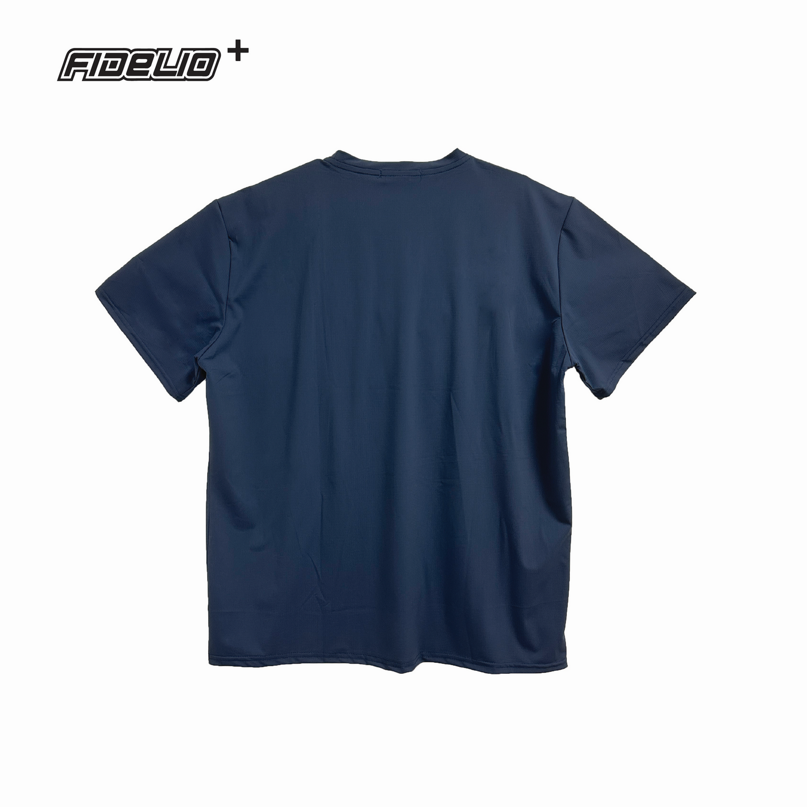 Fit In Plus Size Active Basic Round Neck Tees -Dark Blue