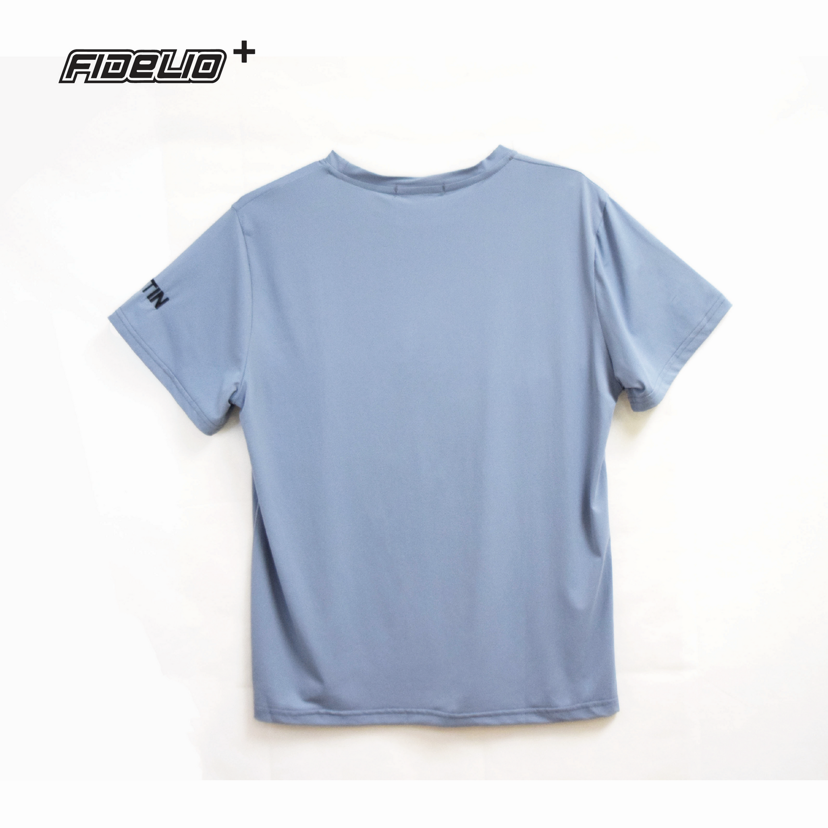 FIT IN Plus Size Basic Active Tee -Light Blue-Grey