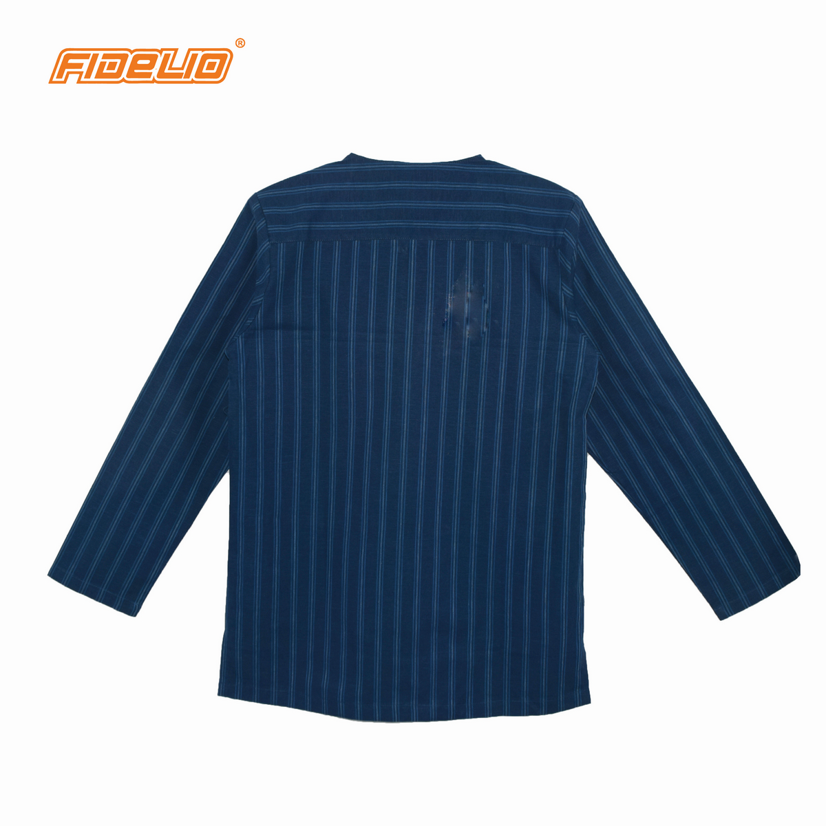 Fidelio Stripes Linen Kurta -Blue