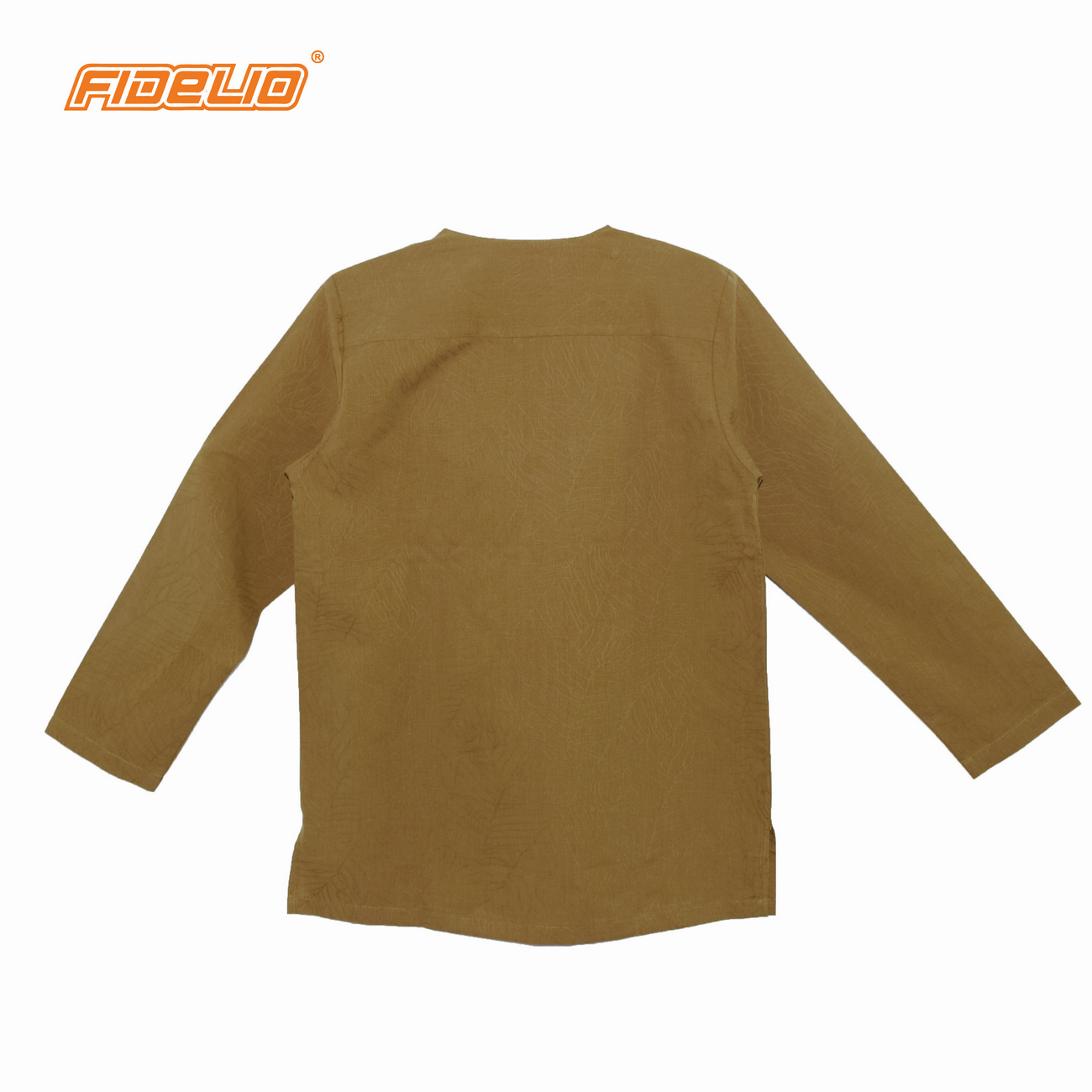 Fidelio Dobby Linen Kurta -Brown