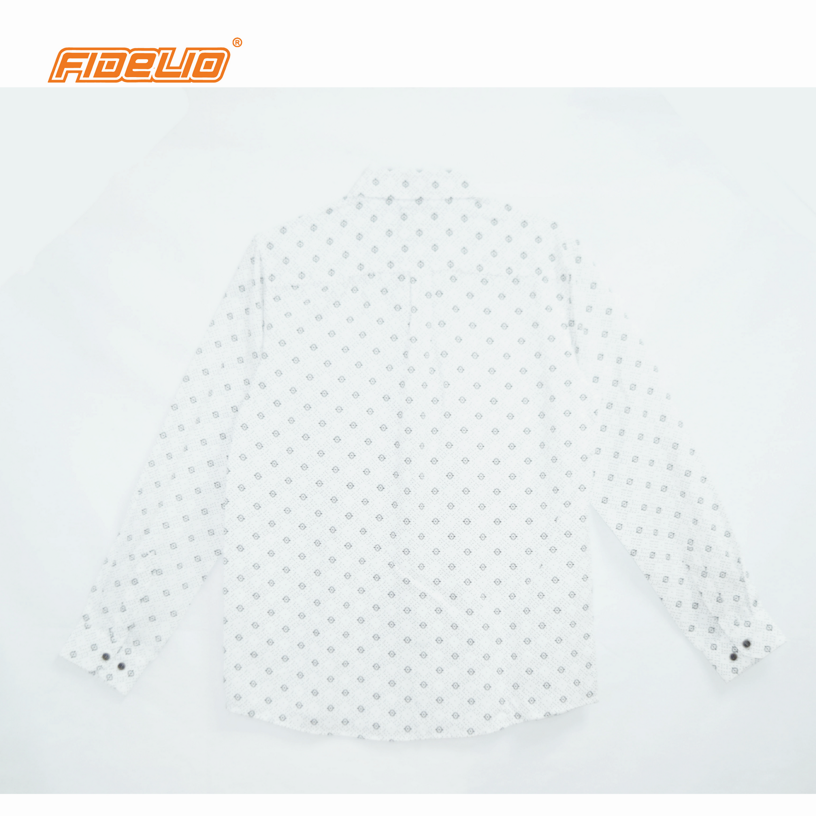 FIDELIO Micro-Printed Long Sleeve Shirt -White