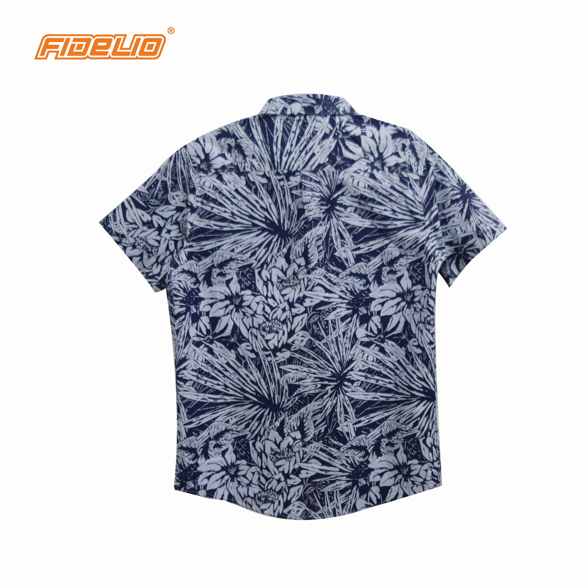 Fidelio Hawaiian Printed Short Sleeve Shirts -Blue