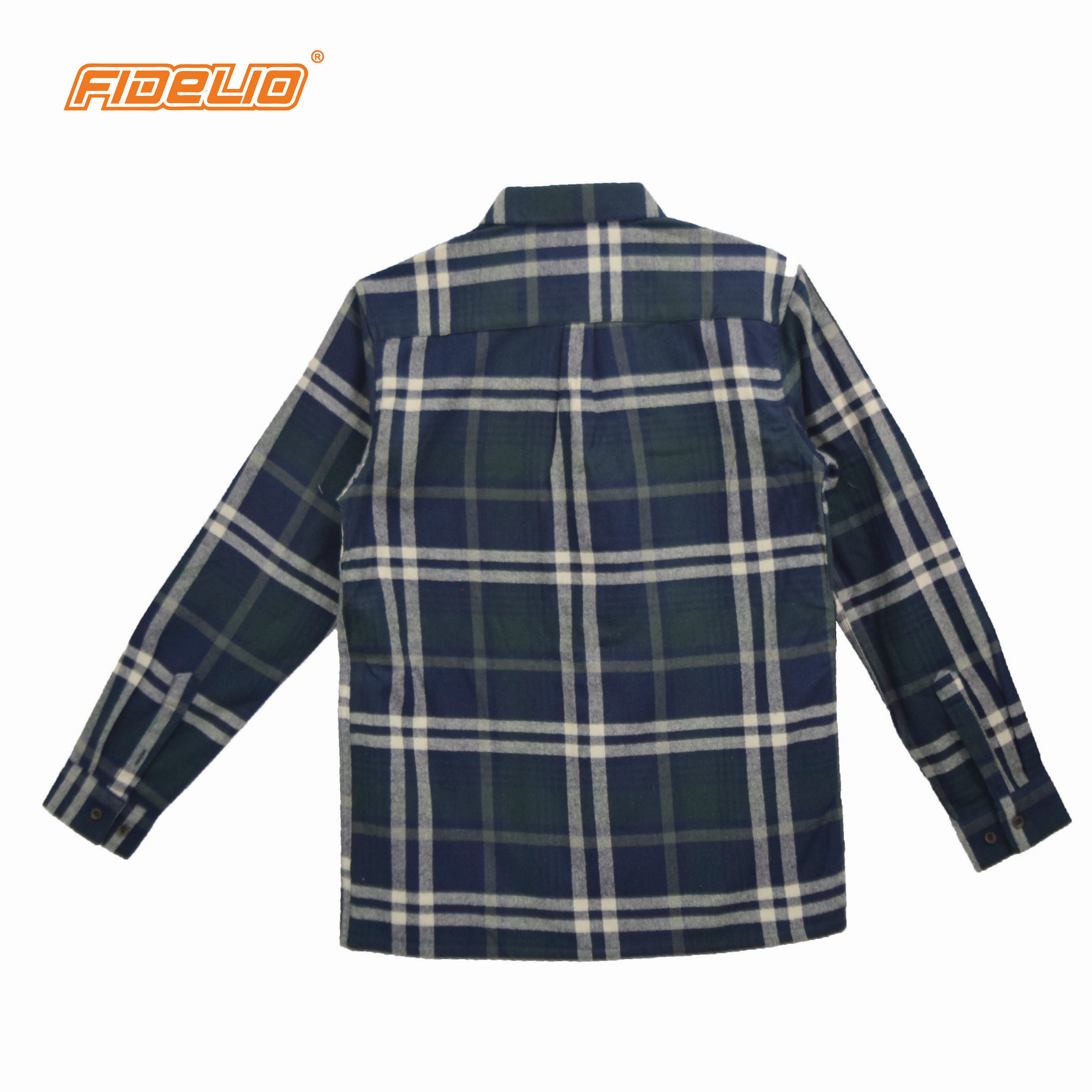Fidelio Flannel Plaid Long Sleeve Shirts -Green/Navy/Beige