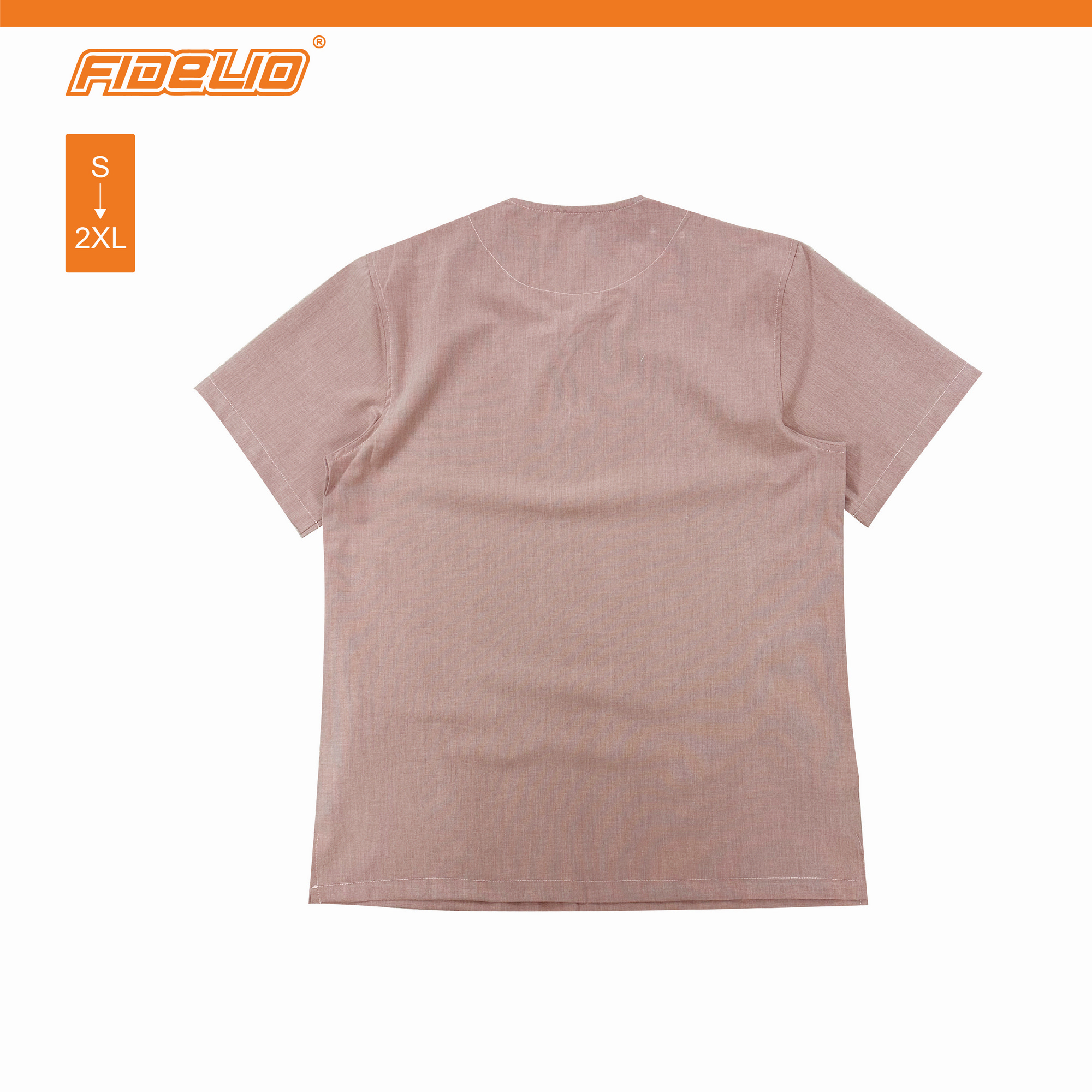 Fidelio Breeze Lunen Short Sleeve Shirts -Peach