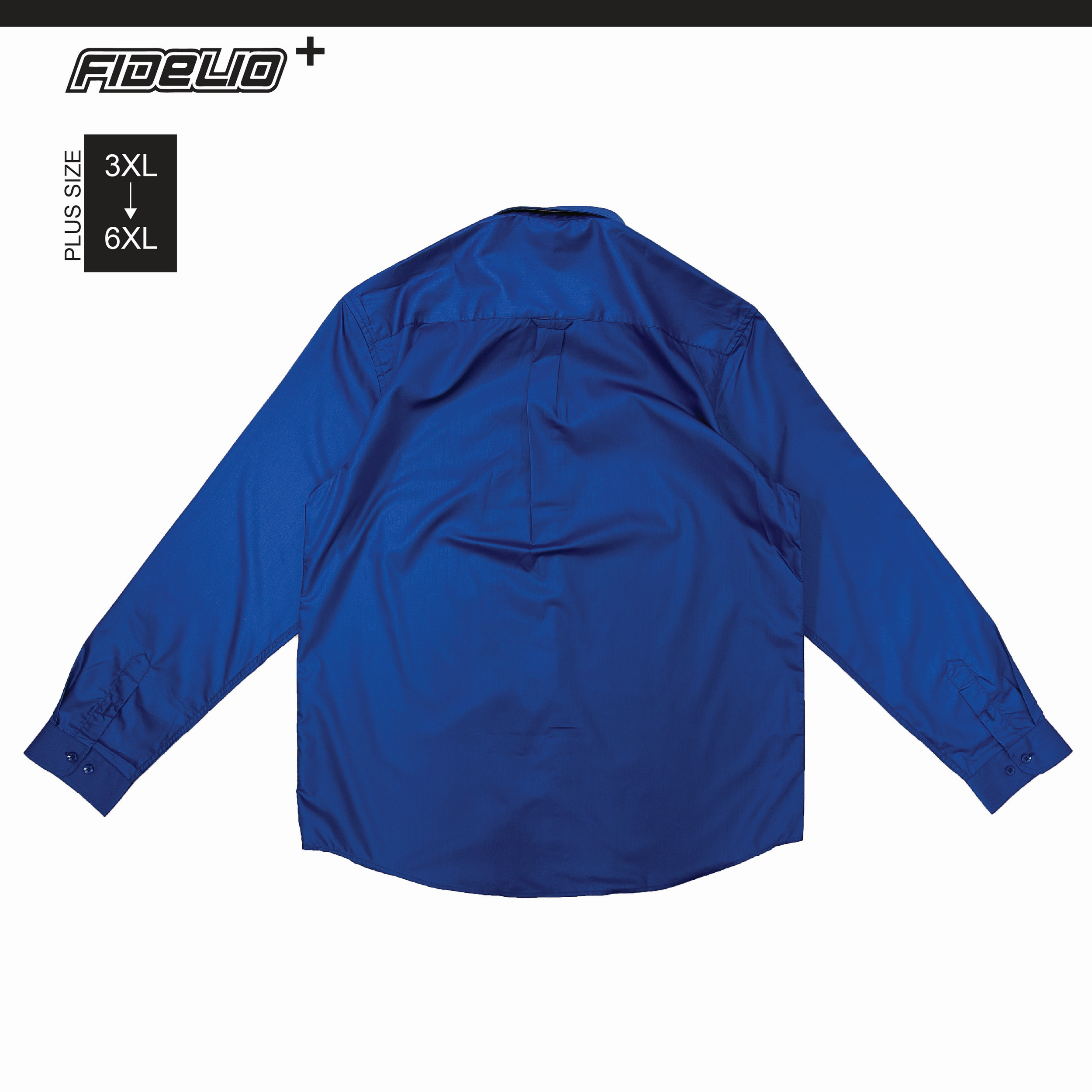 FDL Plus Size Premium Business Shirts - Navy