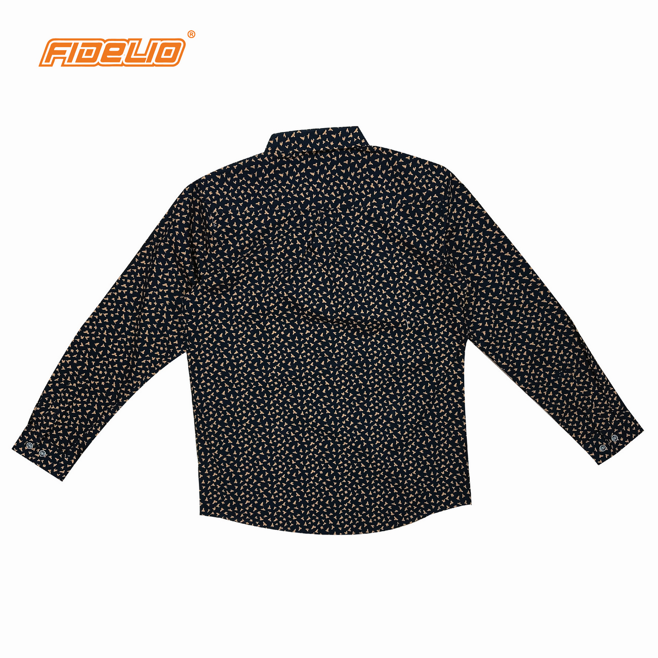 Fidelio Micro-Printed Long Sleeve Shirts - Black/Yellow