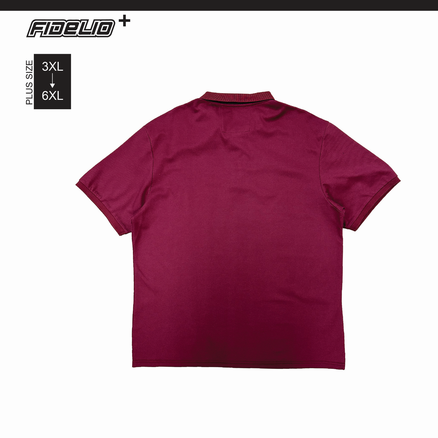 Fidelio Plus Size Premium Rugged Polo Tees - Maroon