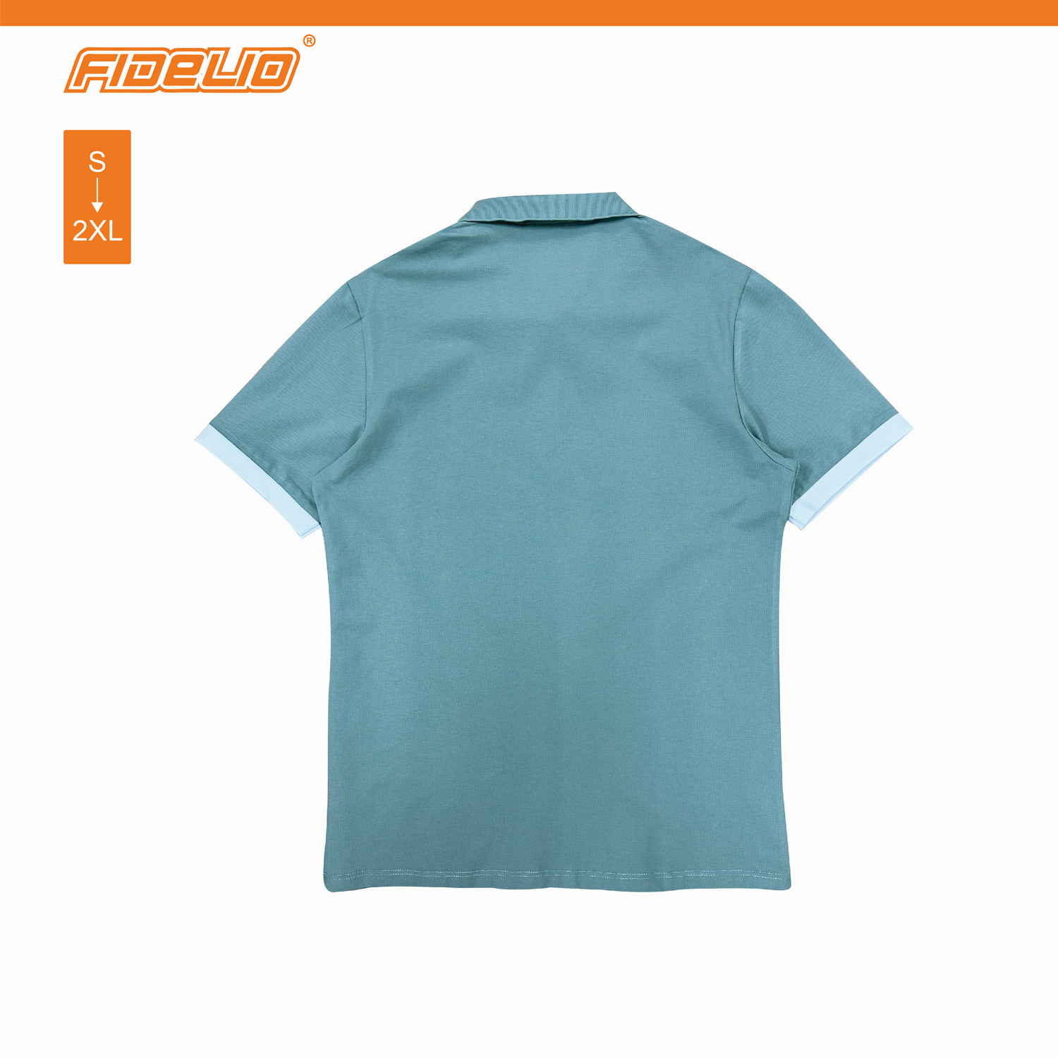 Fidelio Zipper Premium Polo Tees -Turquoise Green