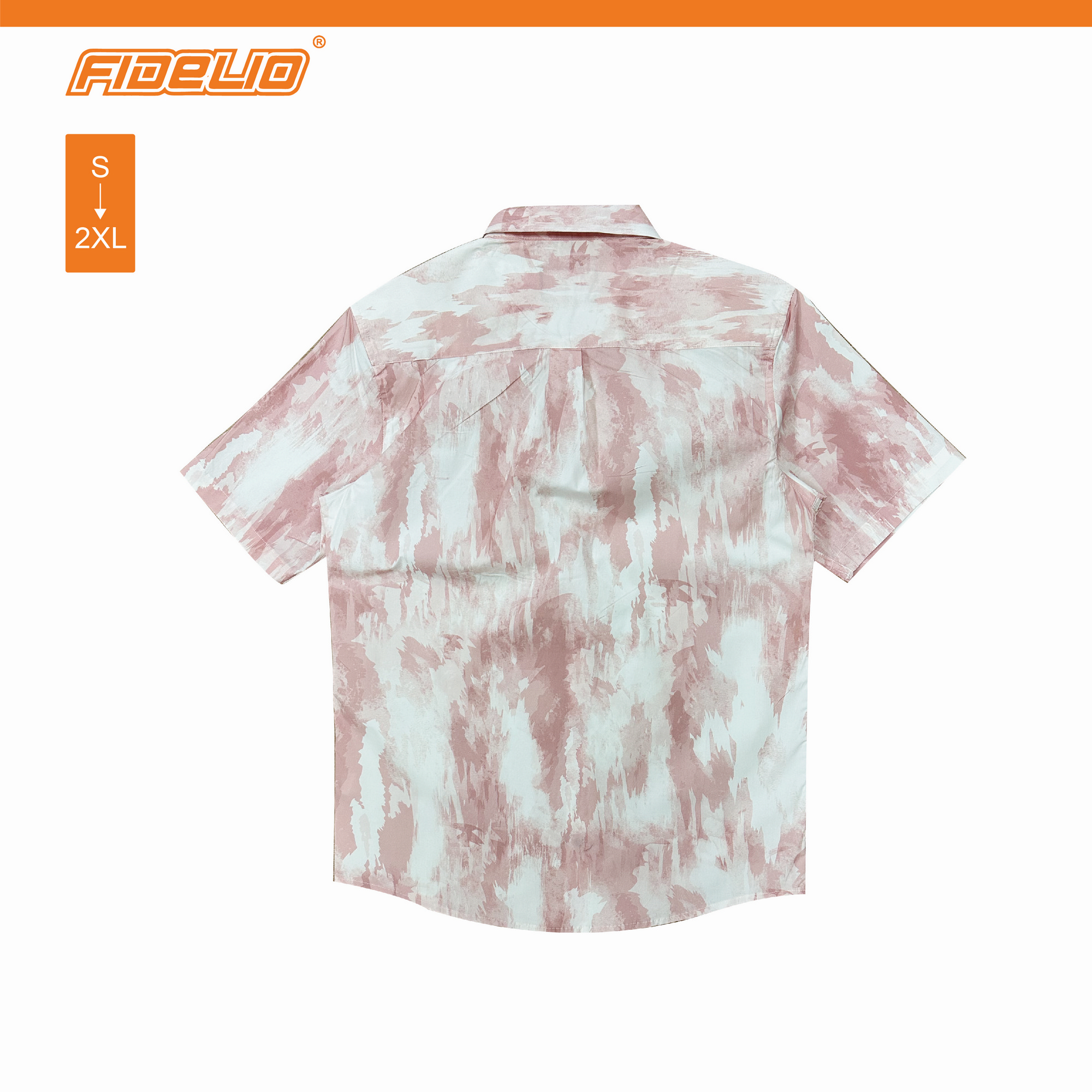 Fidelio Tie-Dye Print Short Sleeve Shirts -Pink/White