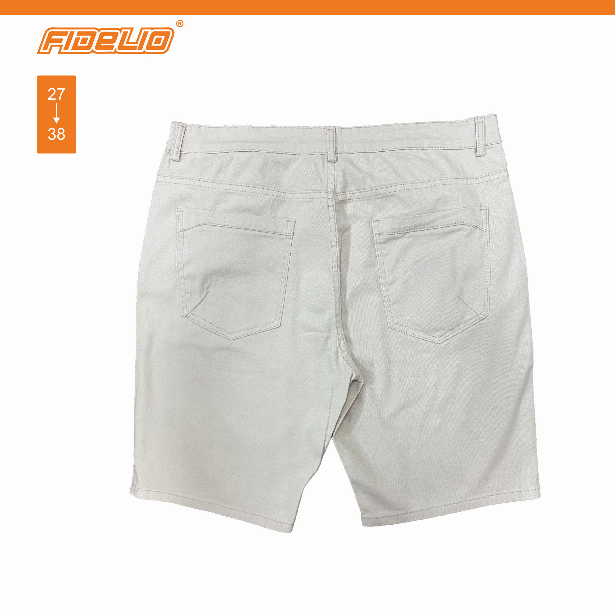 Fidelio Signature Stretchable Cotton Shorts -Light Beige