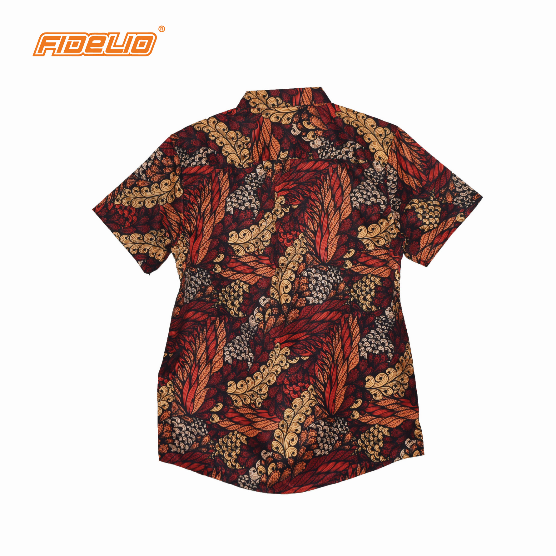 Fidelio Heritage Print Short Sleeve Shirts -Black/Orange