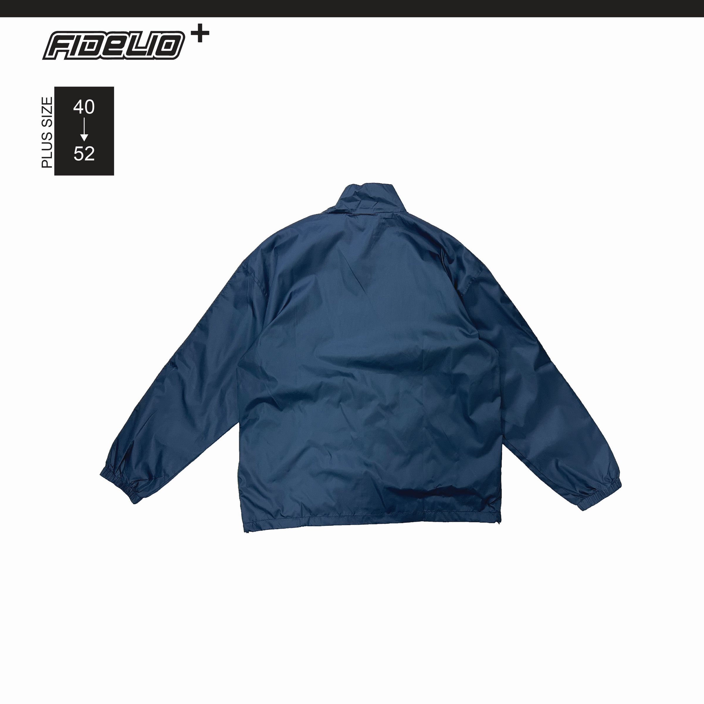 FIT IN Plus Size Windbreaker Jacket - Black