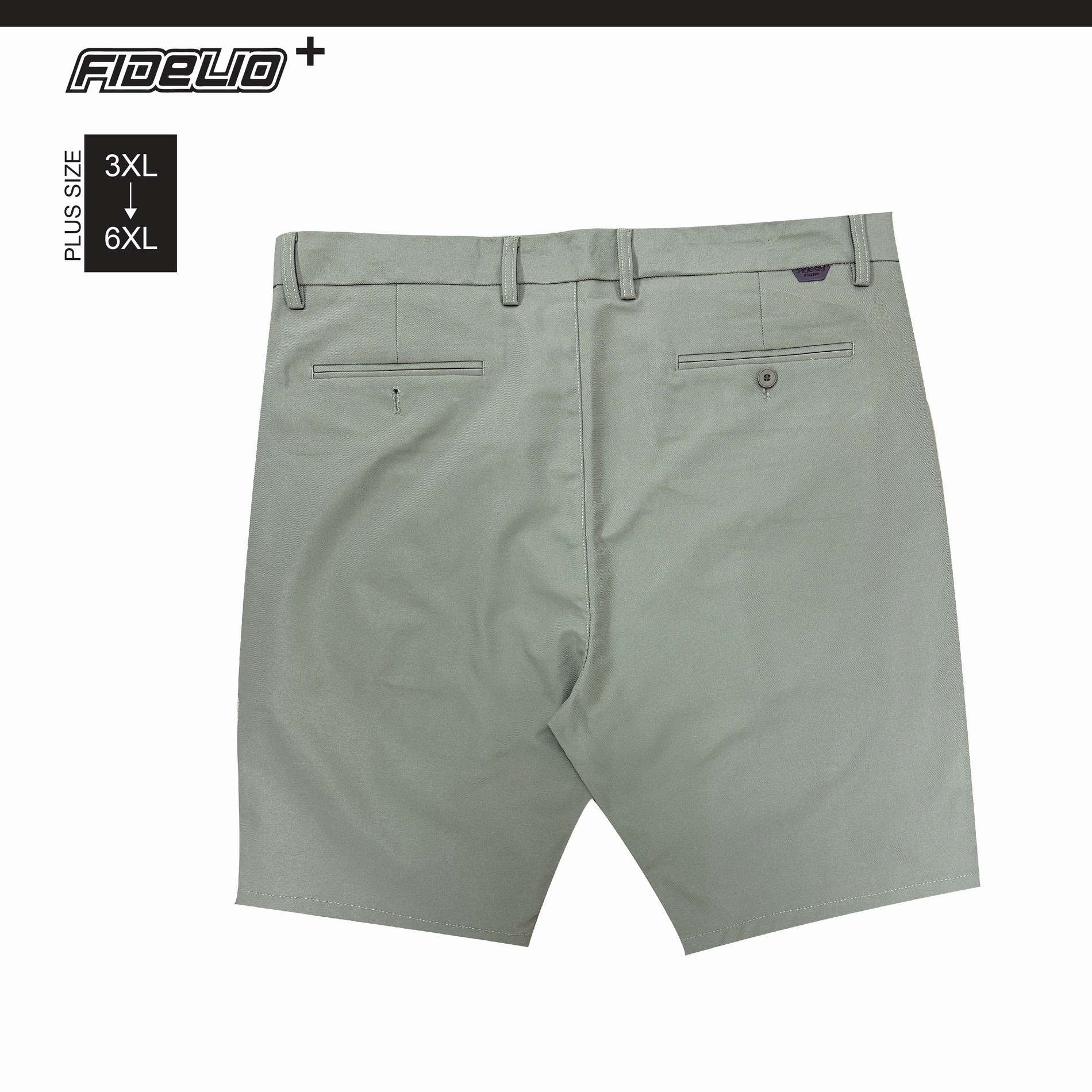 Fidelio Plus Size Urban Chinos Pants - Khaki