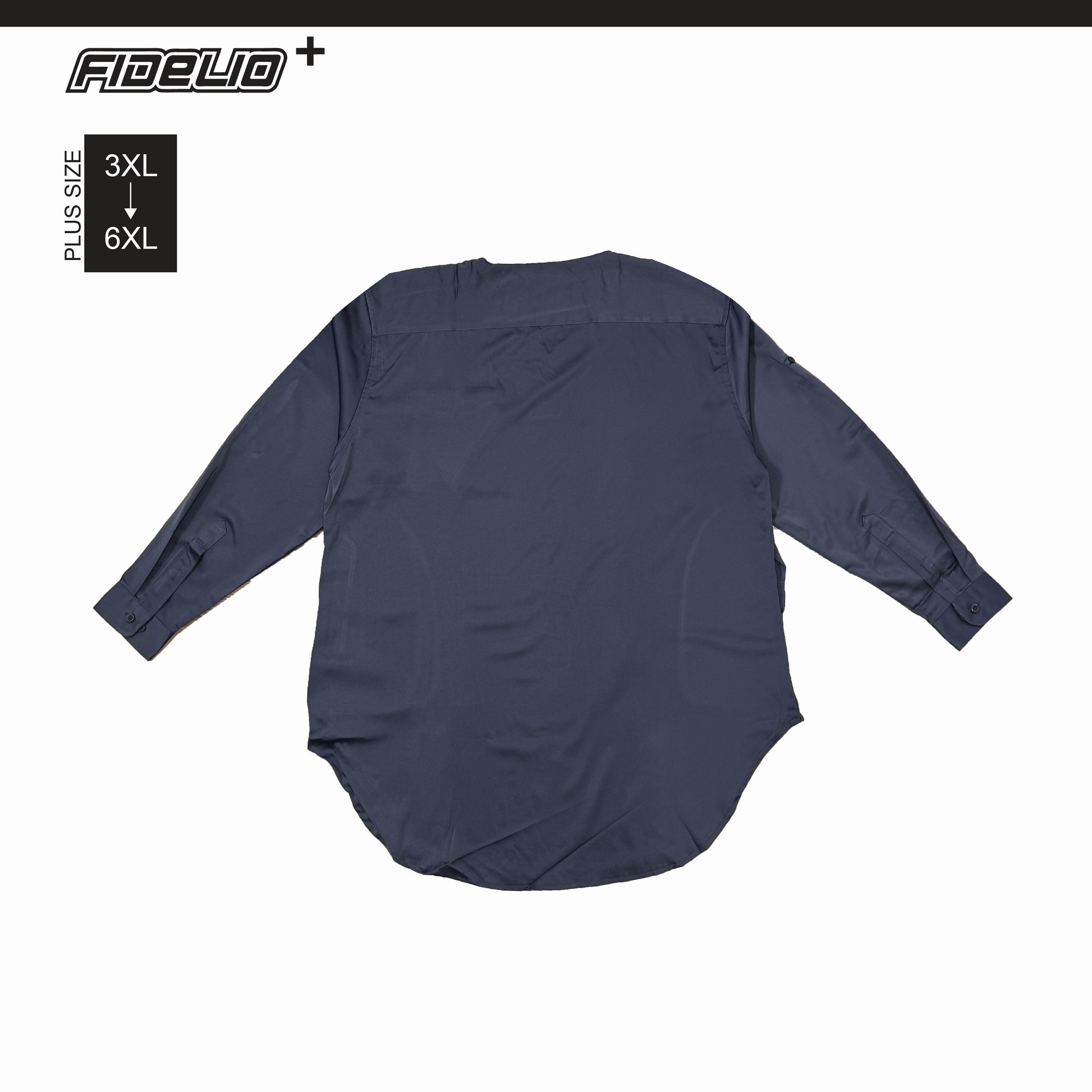 JASPAR Plus Size Sleek V-Neck Kurta Tops -Grey