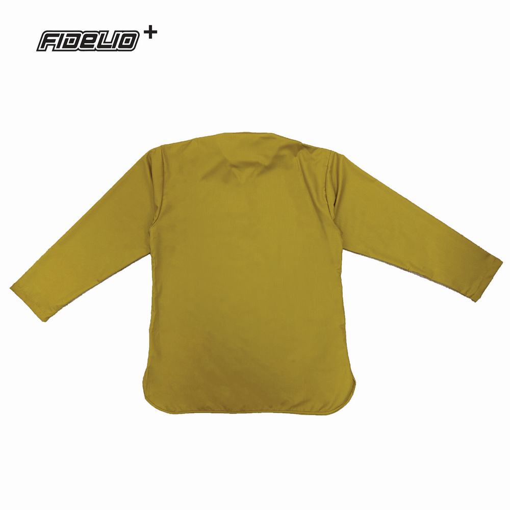 JASPAR Plus Size Modern Cekak Musang Kurta Tops -Mustard