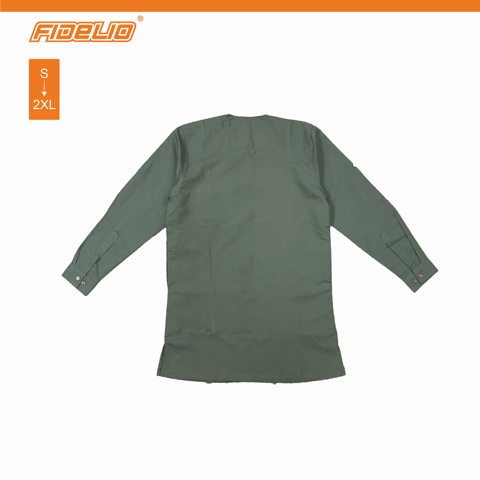 JASPAR Dobby Linen Kurta Tops -Green