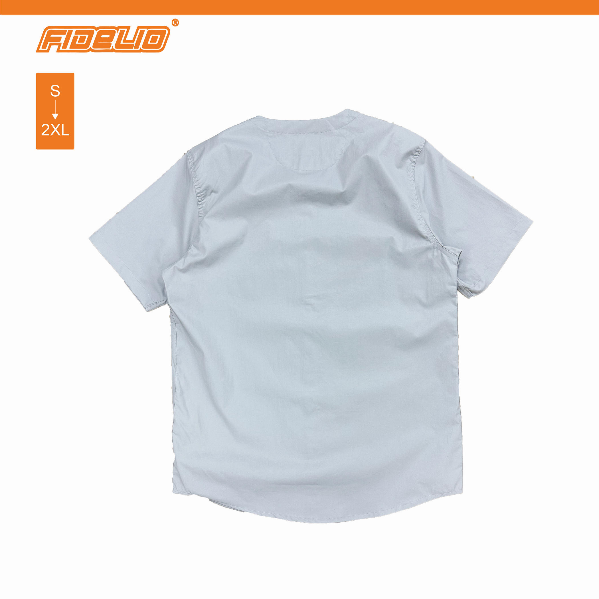 Fidelio Mandarin Collar Modern Shirts -Light Grey