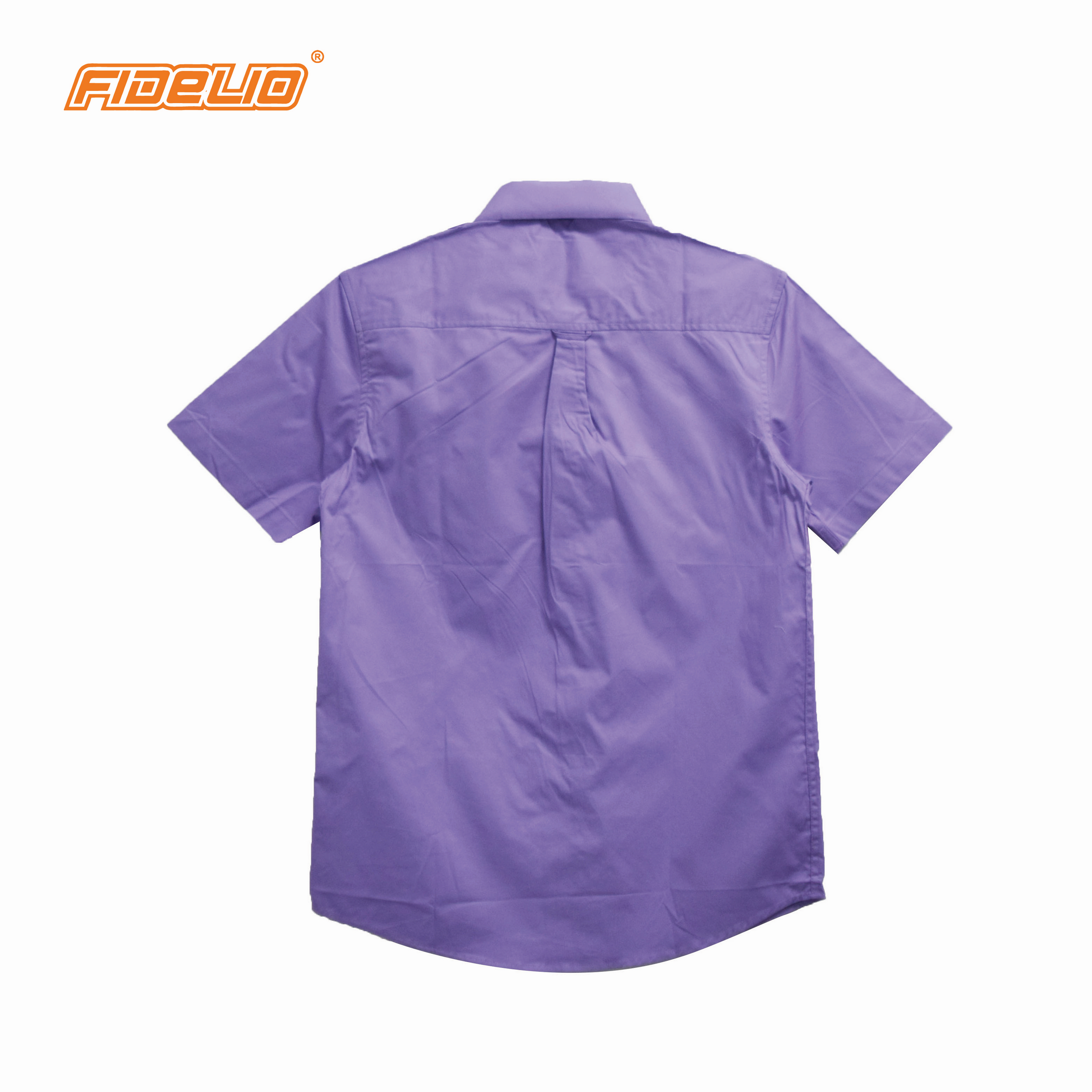 Fidelio Basic Business Short Sleeve Shirts -Purple