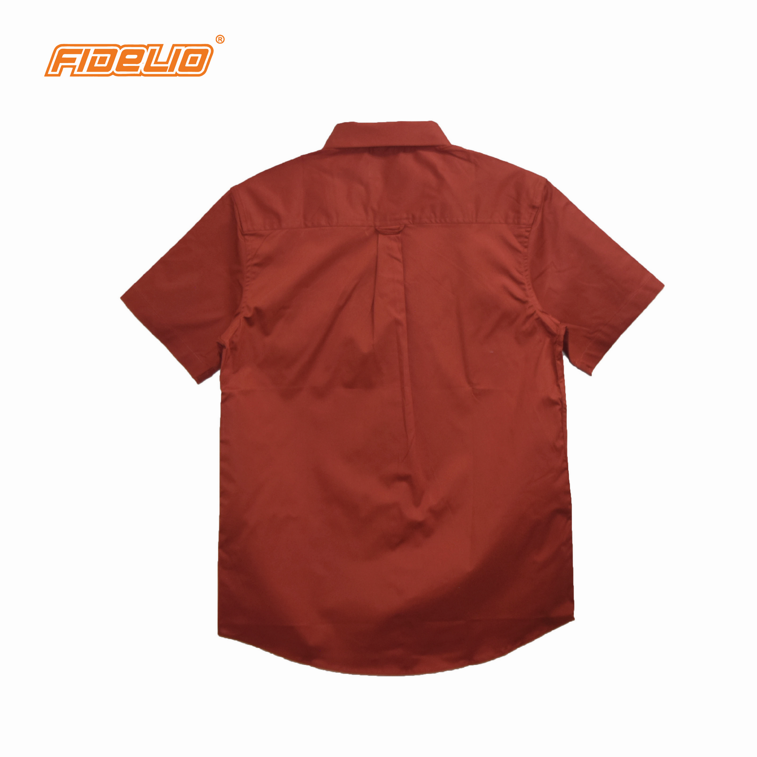 Fidelio Basic Business Short Sleeve Shirts -Red