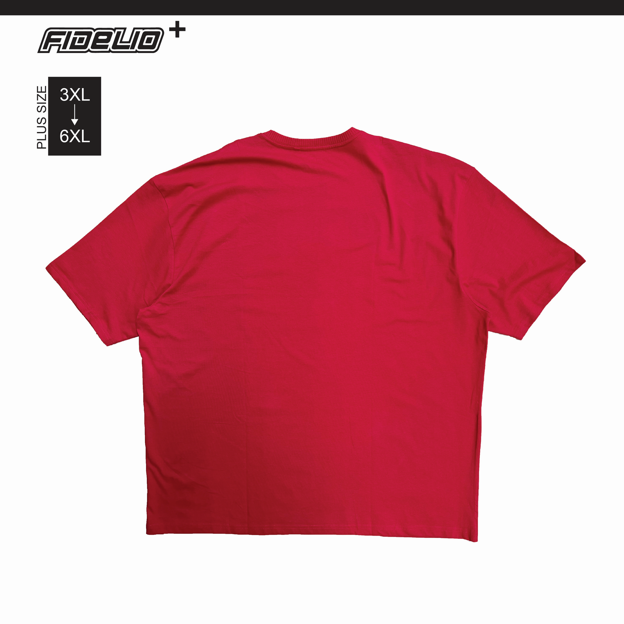 FDL Plus Size Typeplay Printed Tees - Red