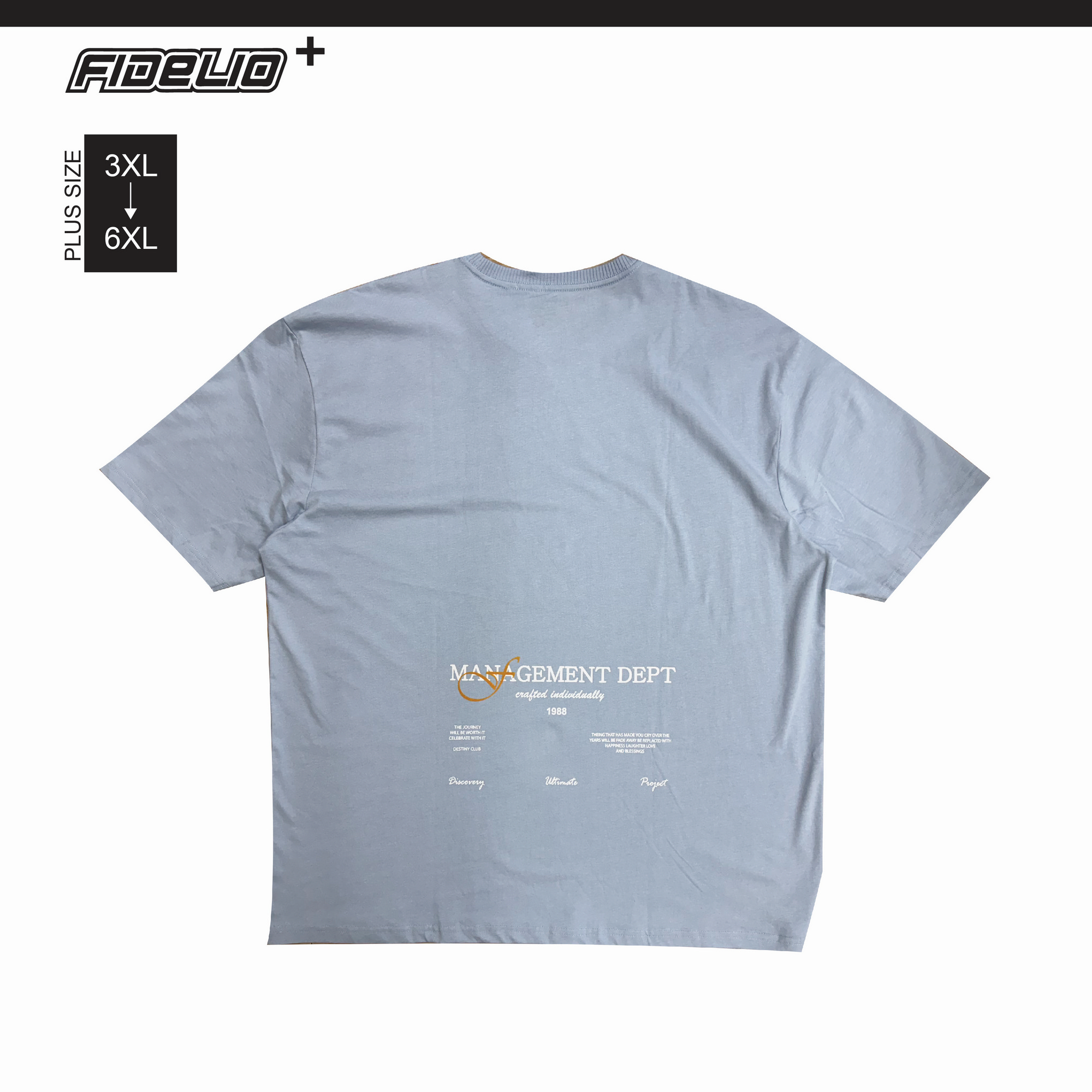 FDL Plus Size Signature Rib Tees - Water Blue