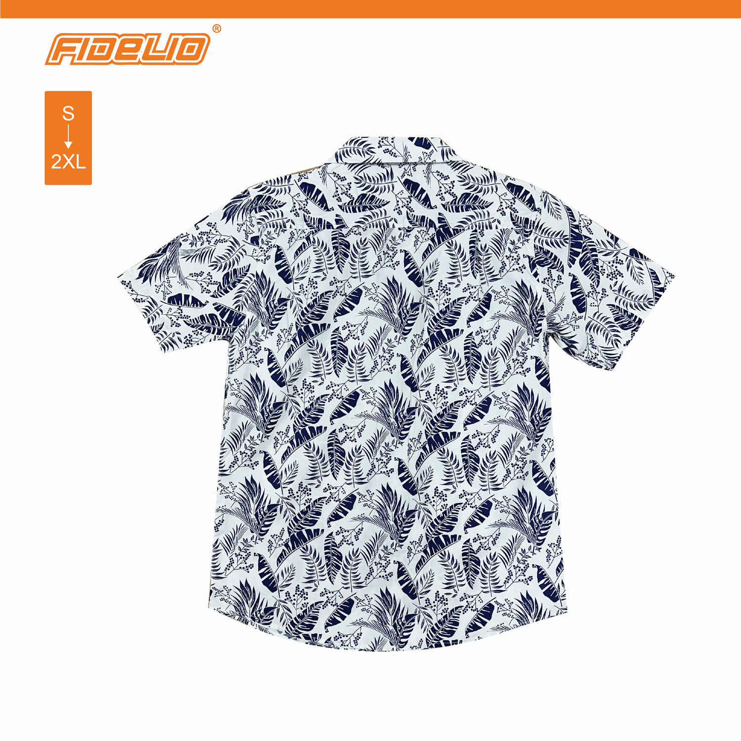 Fidelio Hawaiian Short Sleeve Shirt - White/ Navy